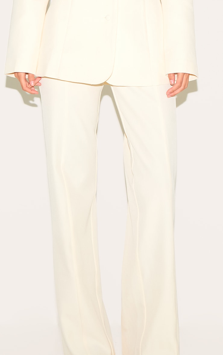 Pantalon de tailleur large amande image 4