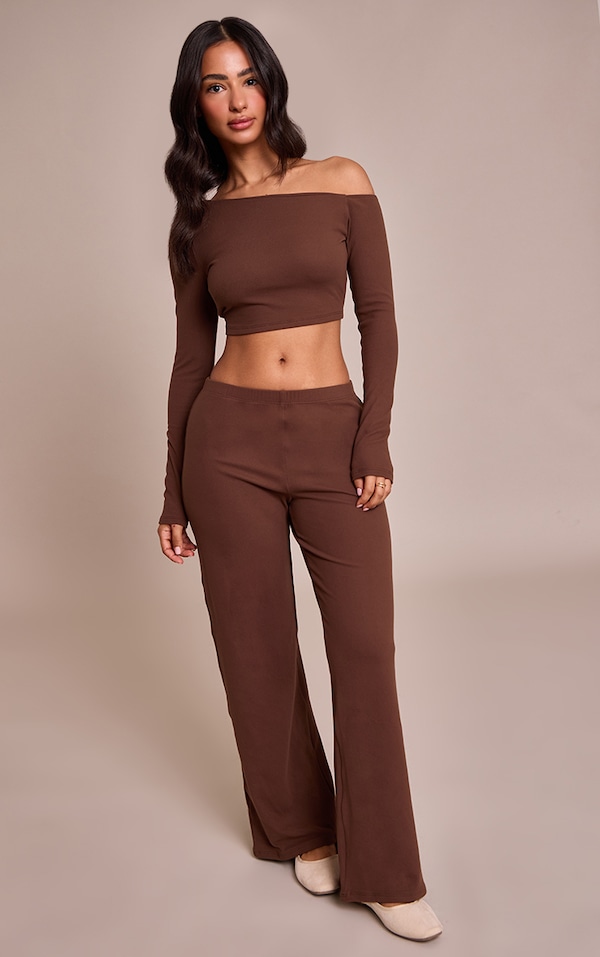 Petite Chocolate Straight Leg Leggings