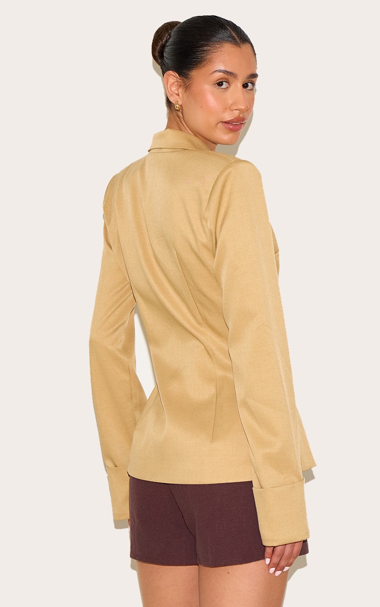 Tall Taupe Super Boxy Tie Side Blazer image 2