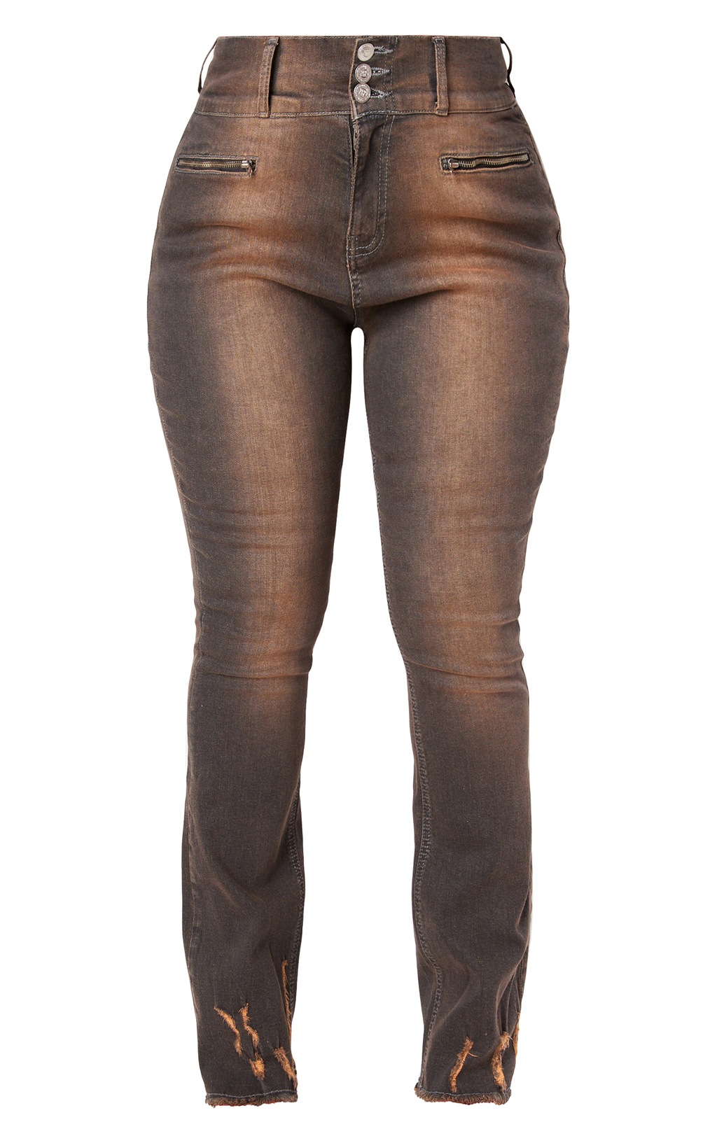 Shape - Jean Skinny Taille Haute Moyennement Délavé Déchiré | Shape