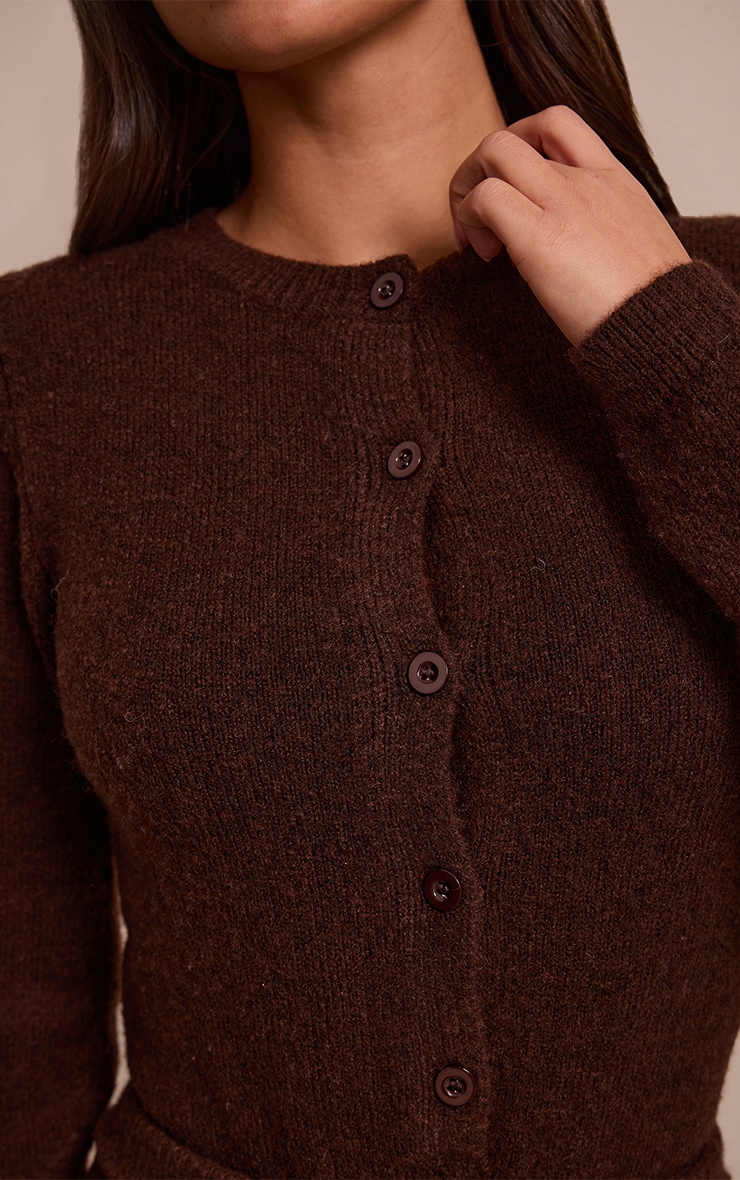 Chocolate Soft Knit Button Up Bodysuit image 4