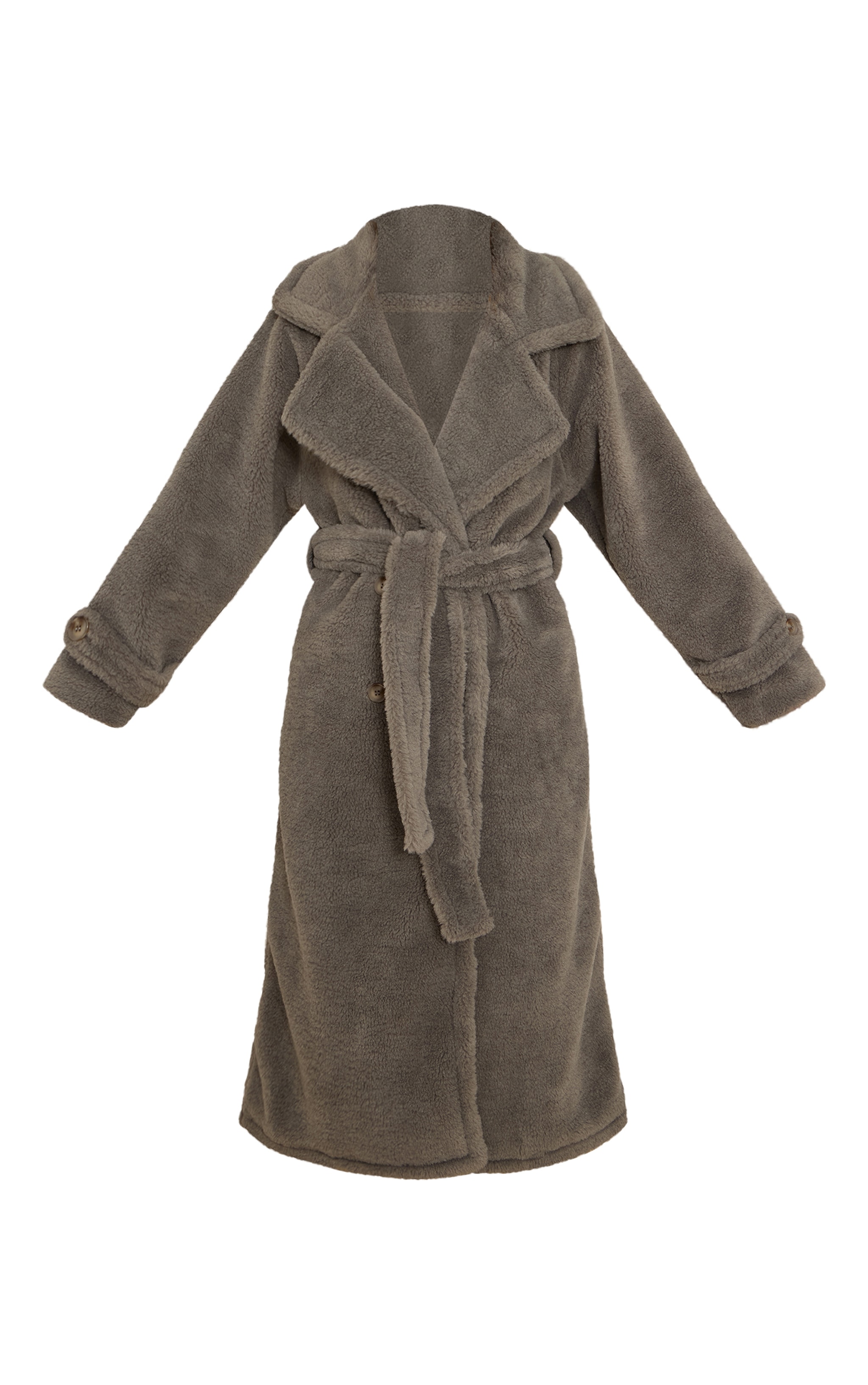 Grey Teddy Trench Coat image 5
