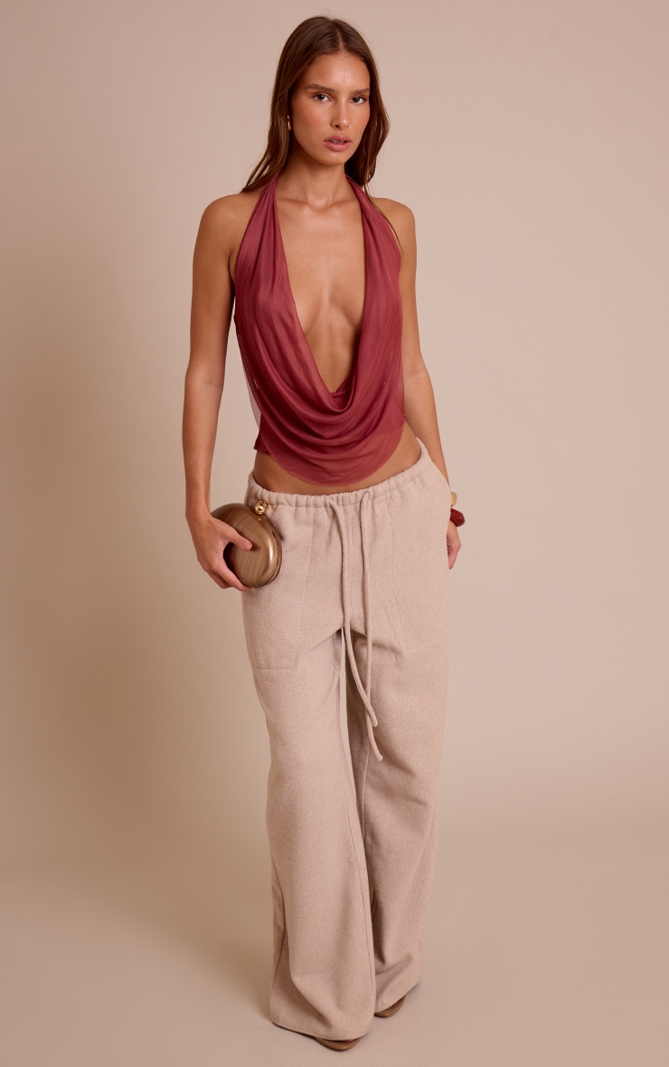 Top en mesh mauve à dos nu image 3