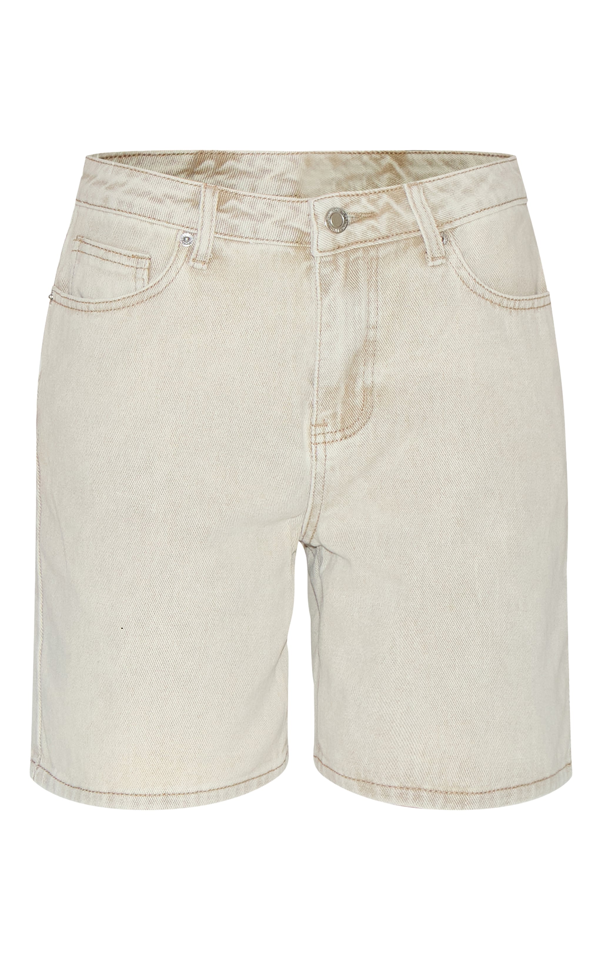 Washed Stone Low Rise Denim Jorts image 6