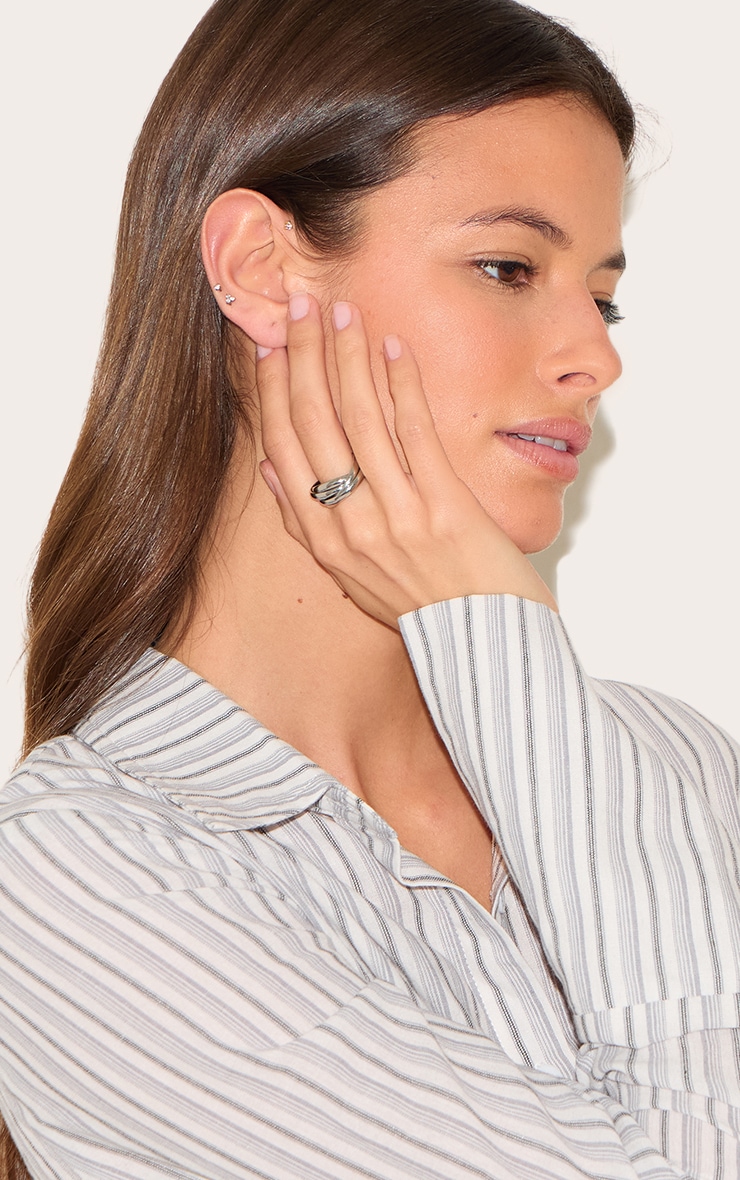 Silver Knot Twist Ring image 3