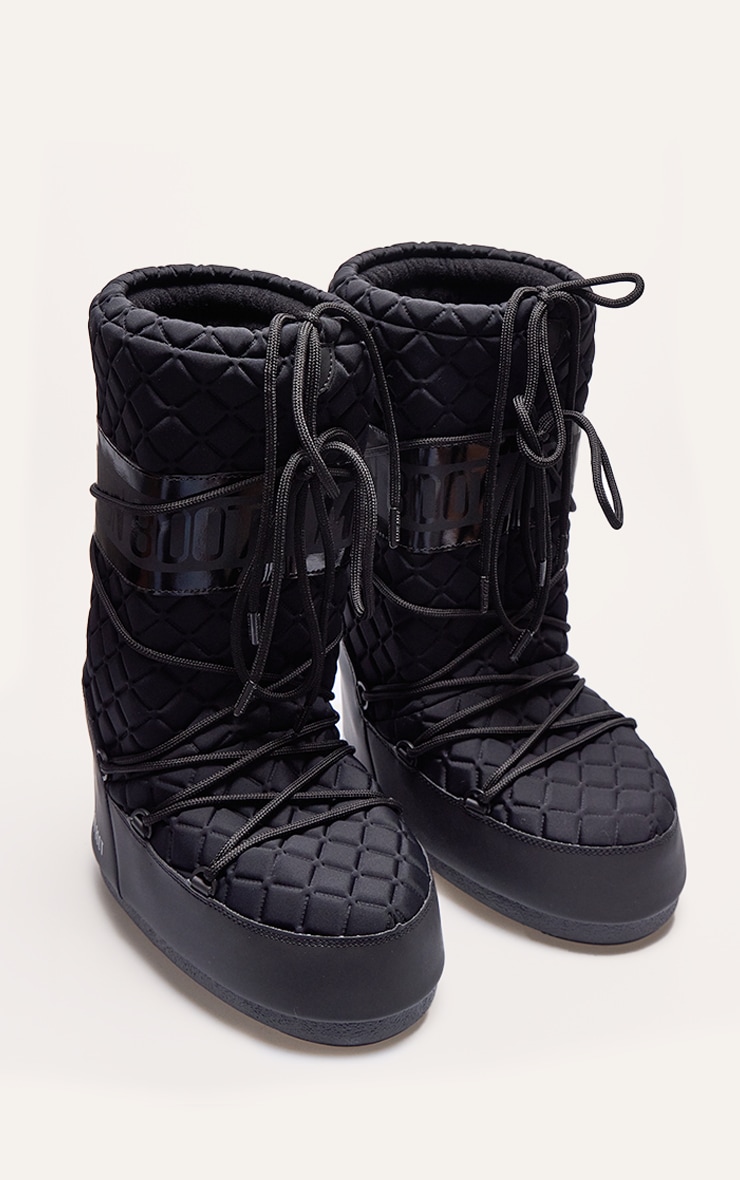 MOON BOOT Black Icon Quilt Boots image 2