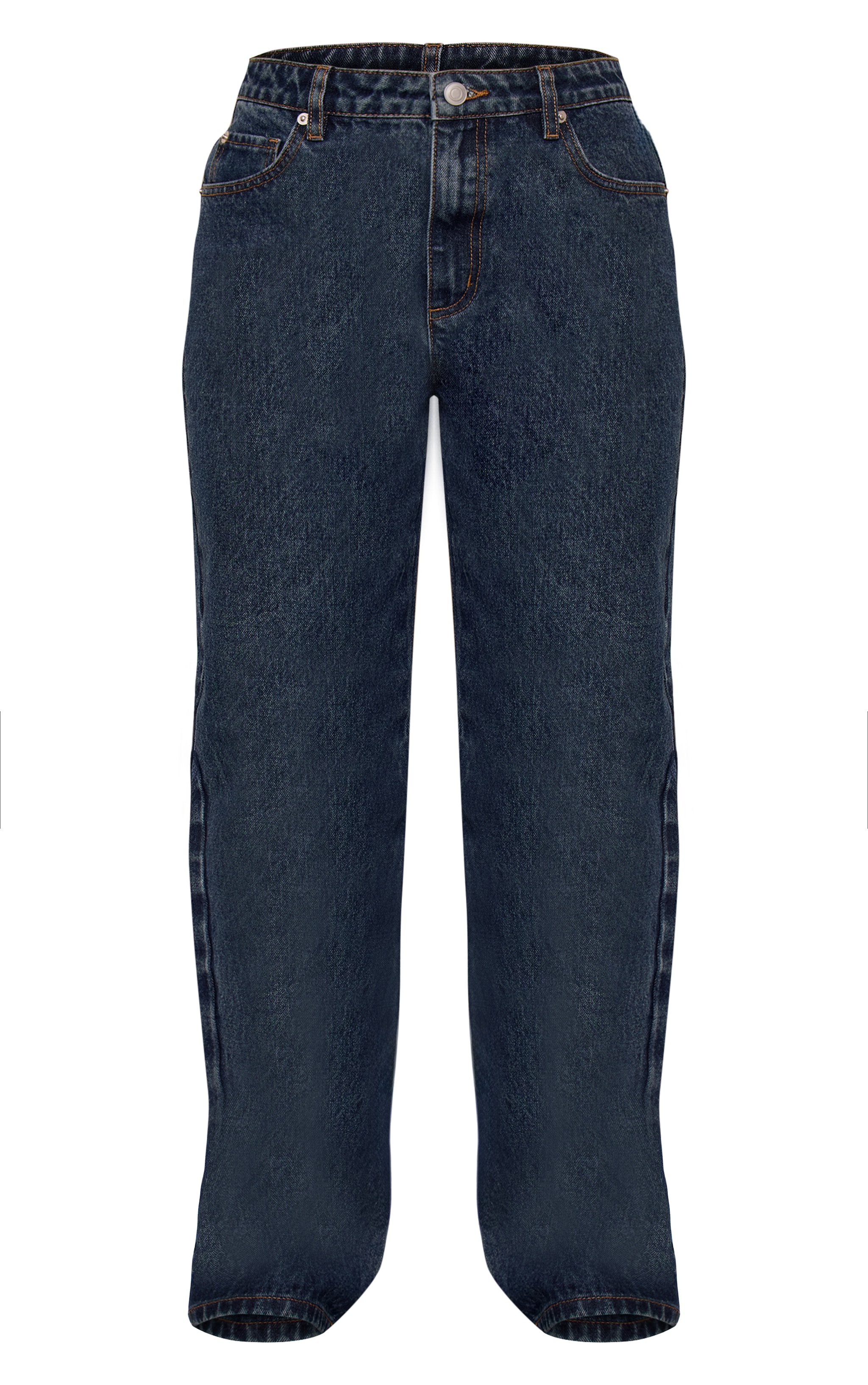 Petite Mid Blue PLT Straight Leg Jeans   image 5