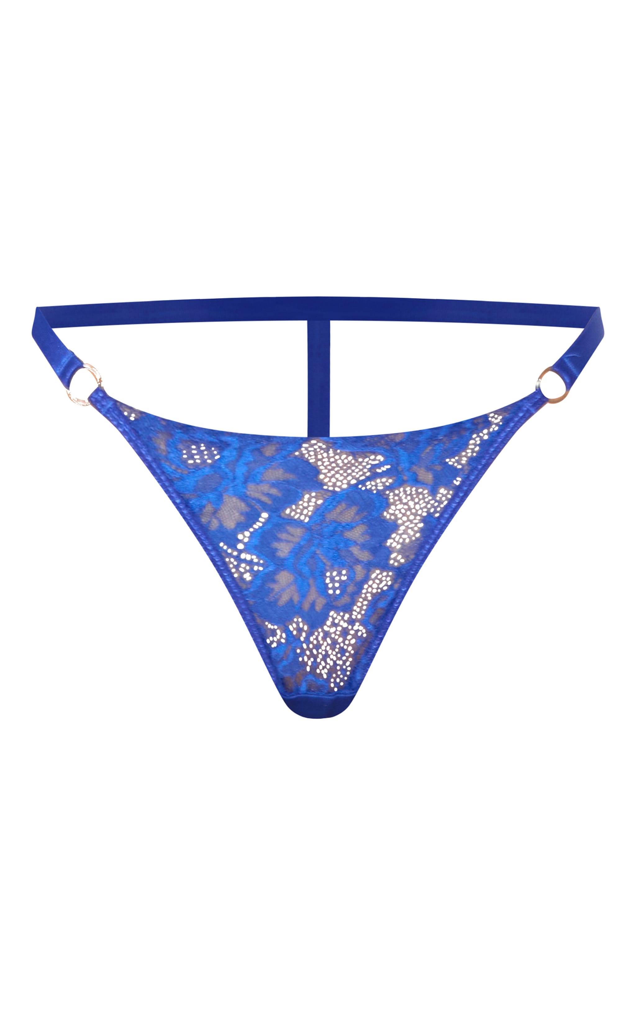 Cobalt Eyelash Lace Thong image 5