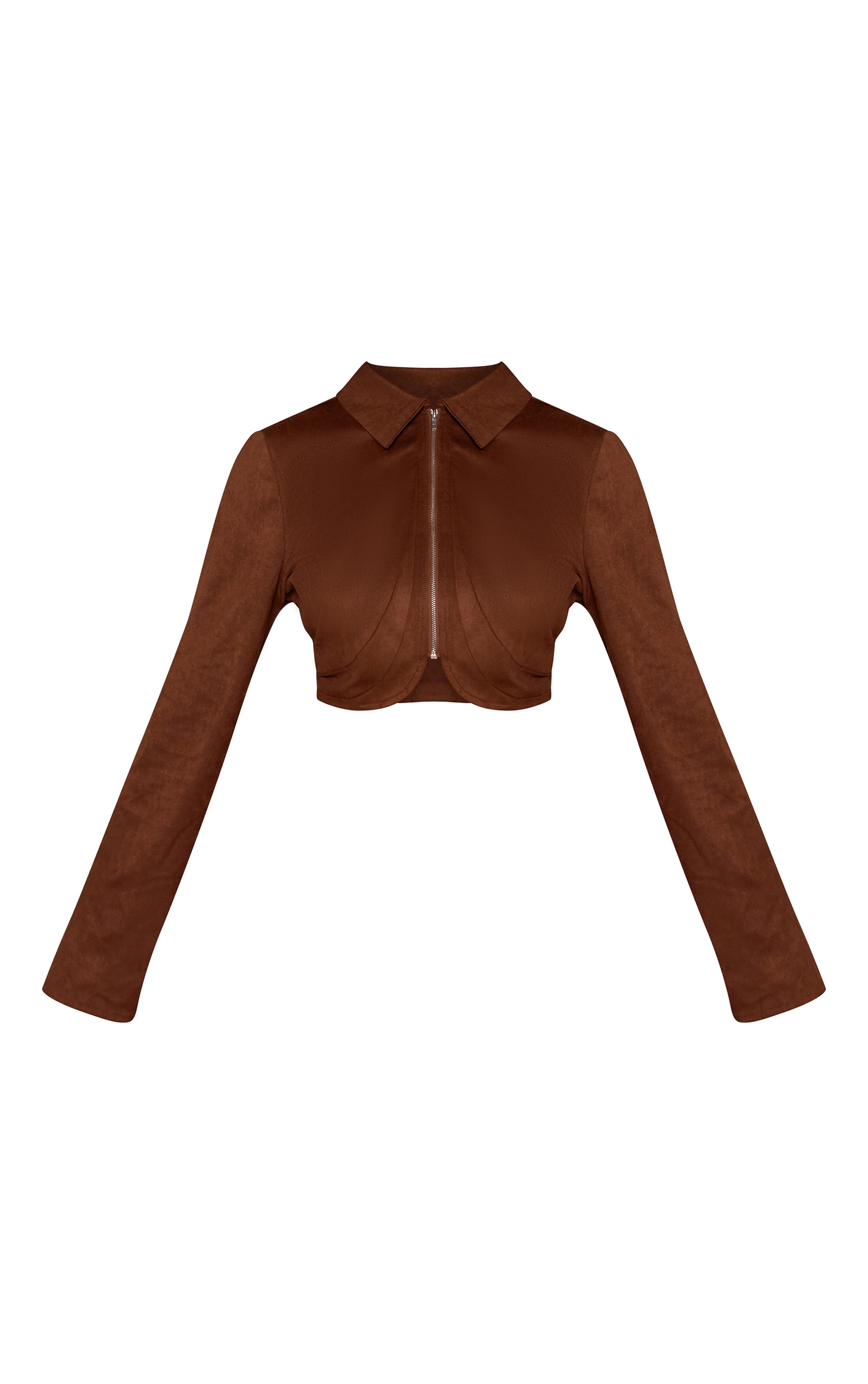 Shape Brown Suede Zip Through Jacket image 5