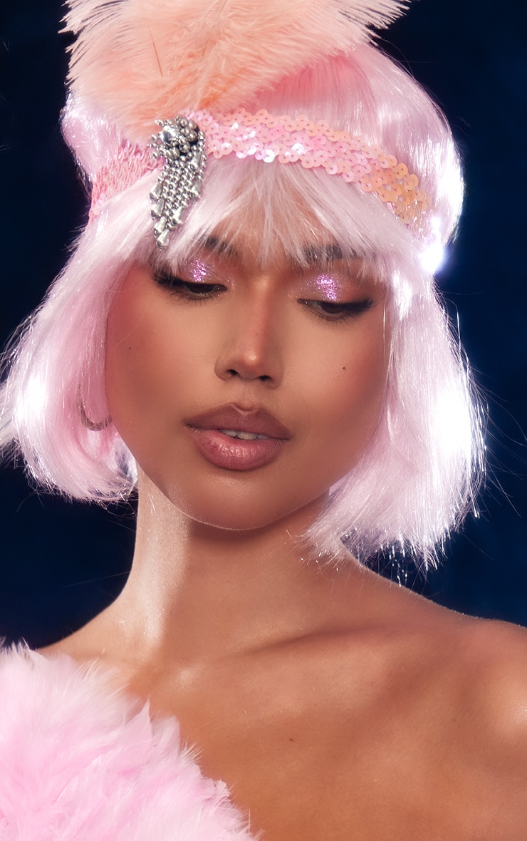 Pink Short Bob Wig image 3
