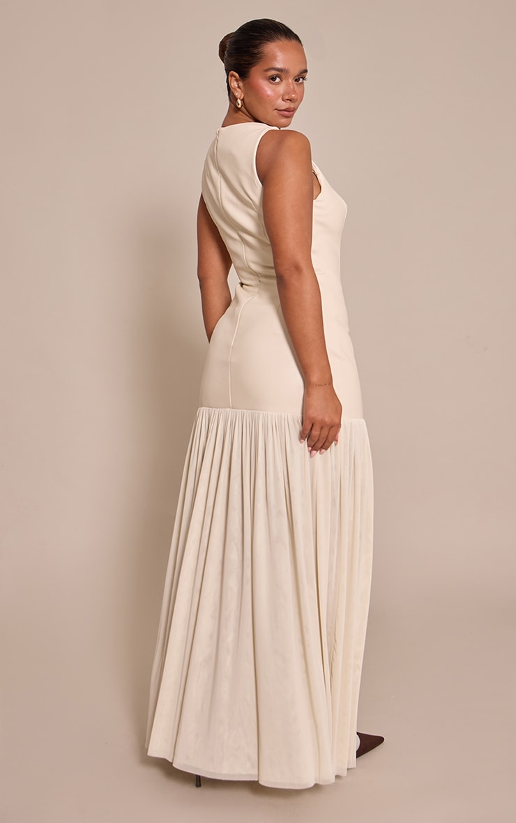 Robe mi-longue Shape Stone PU Contraste Ourlet tombant image 2