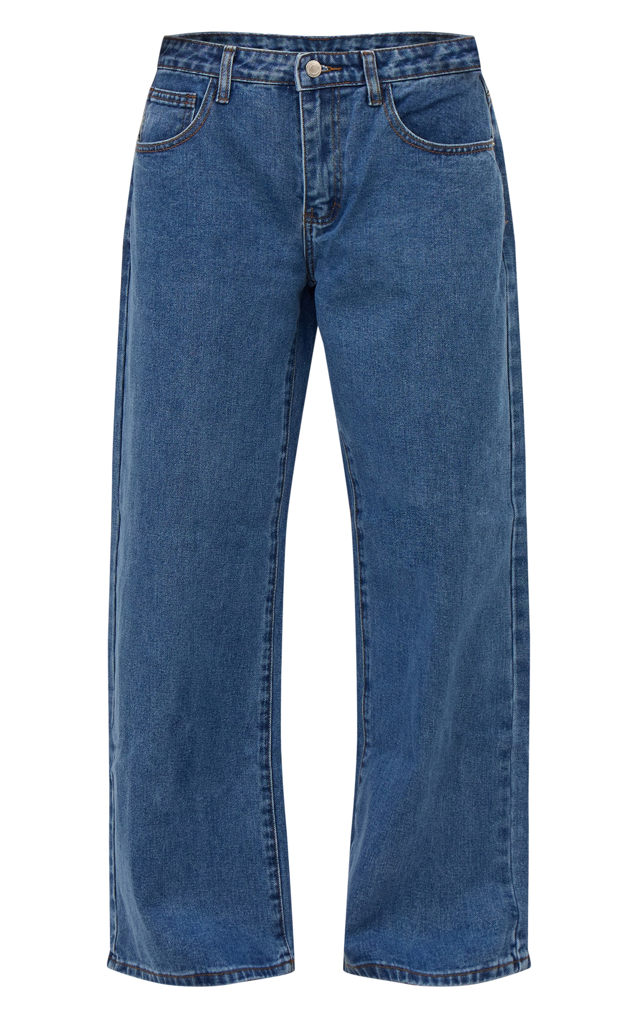 Dark Blue Low Rise Wide Leg Jeans image 5