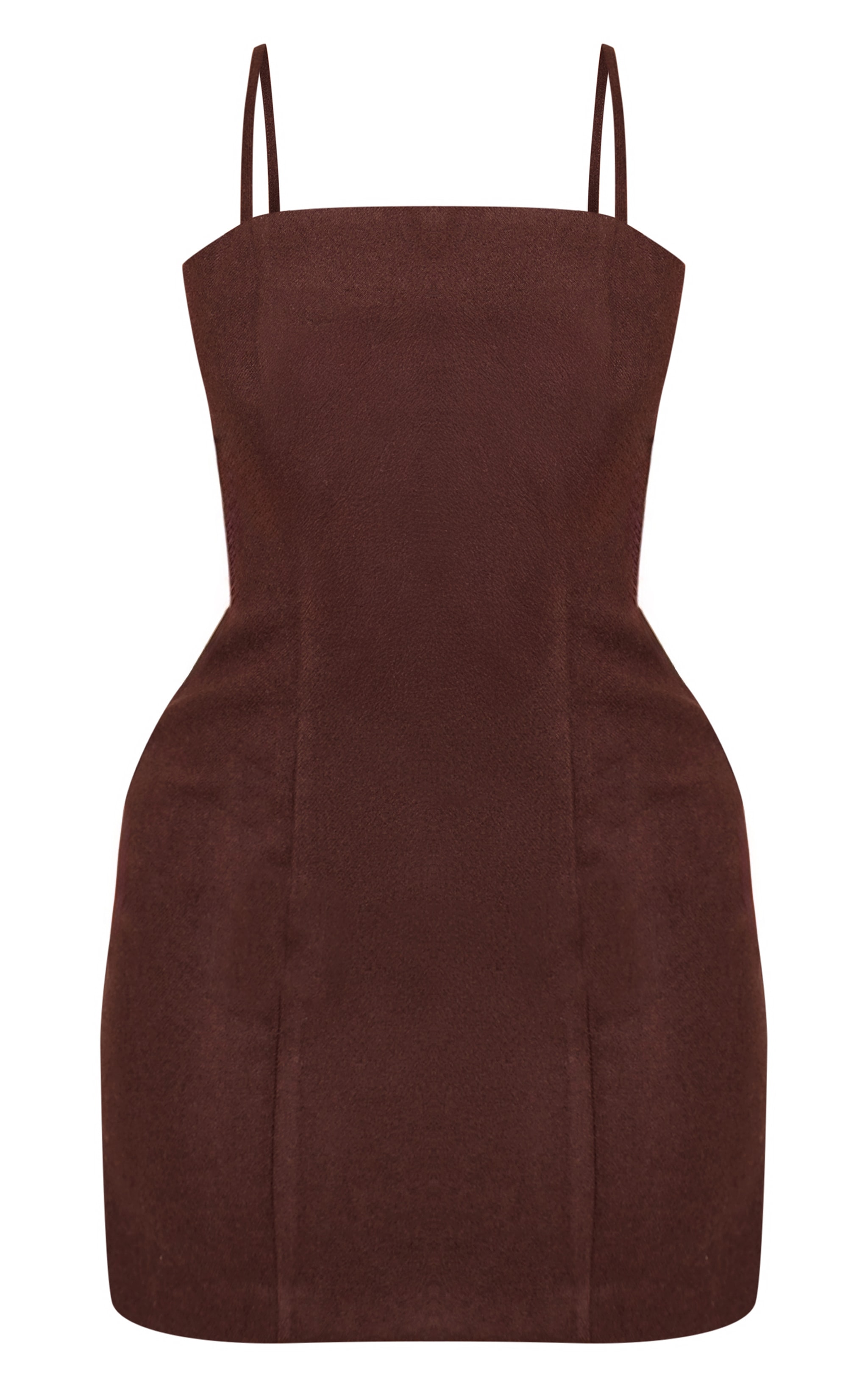 Shape Chocolate Wool Look Strappy Mini Dress image 5