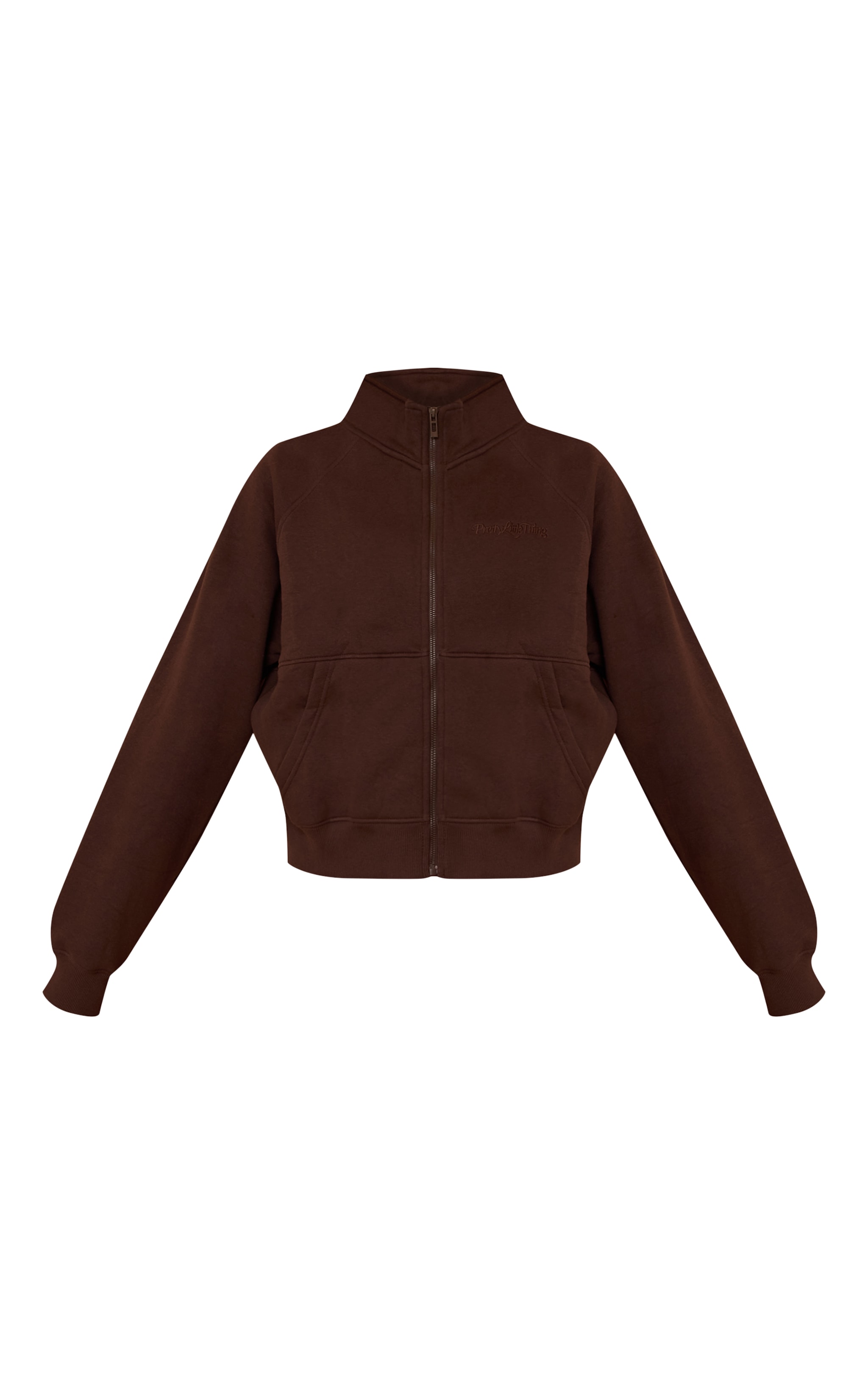 Espresso Seam Detail Zip Up Fleeceback Jacket image 5