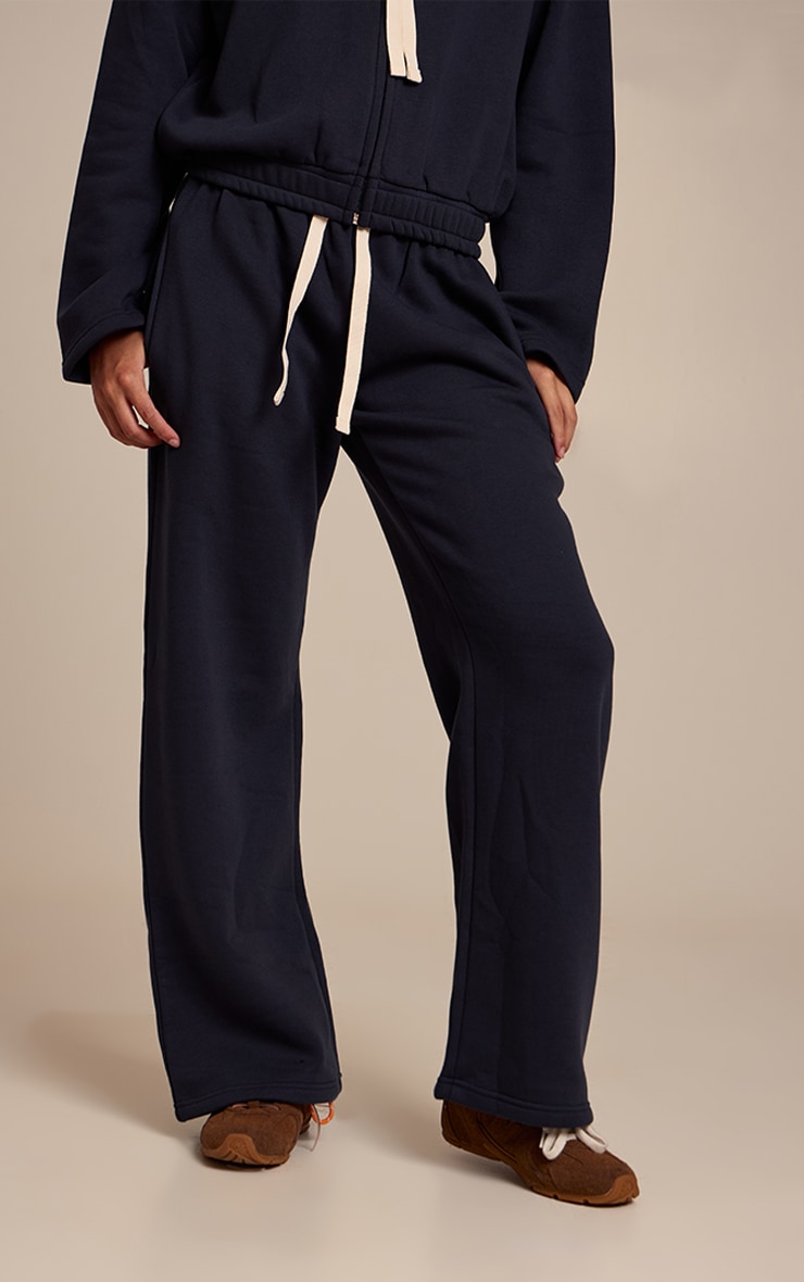 Navy Contrast Drawcord Sweatpants image 2