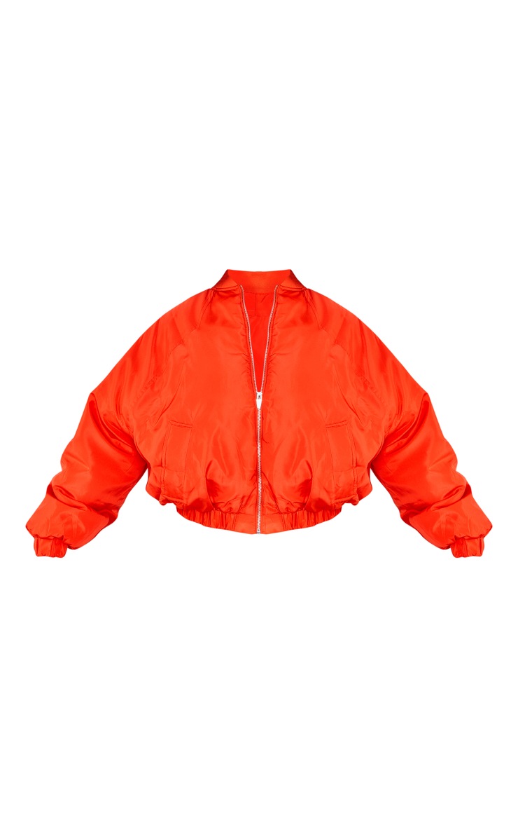 Red Oversized Bomber Jacket image 5