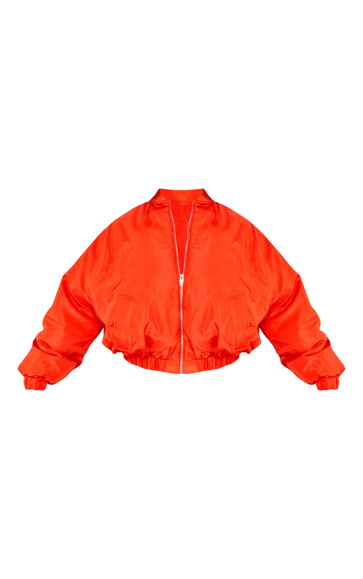 Red Oversized Bomber Jacket image 5