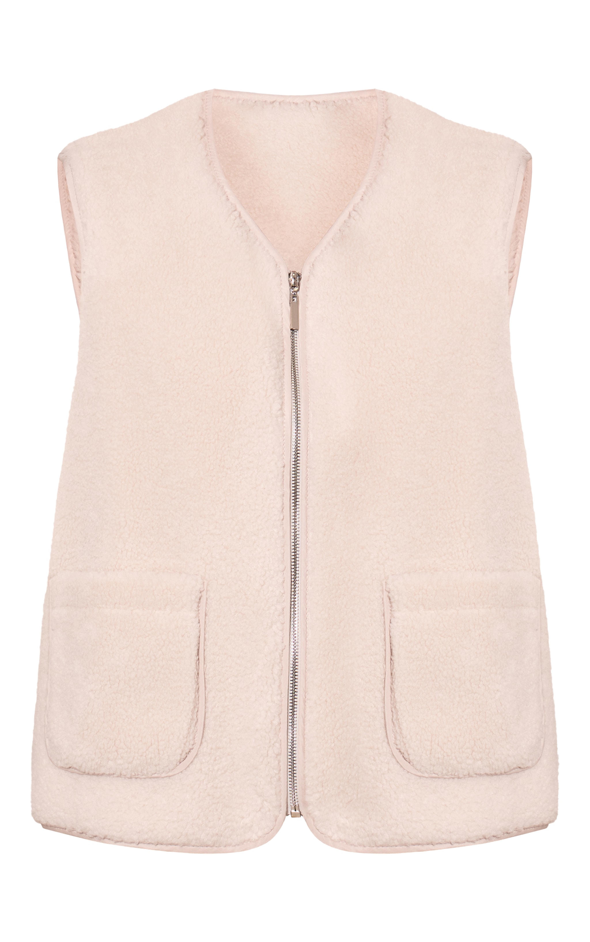 Cream Borg Vest image 5