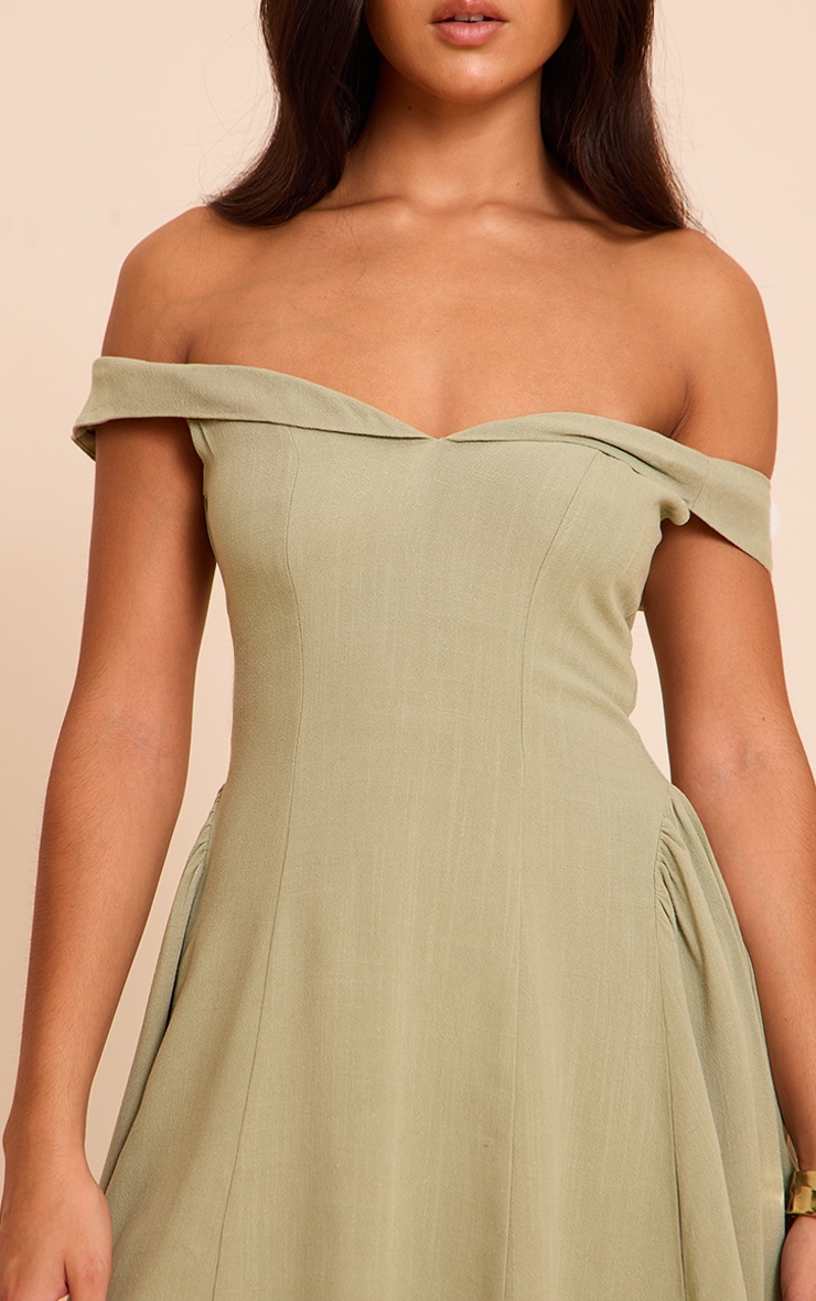 Sage Bardot Shift Dress image 4