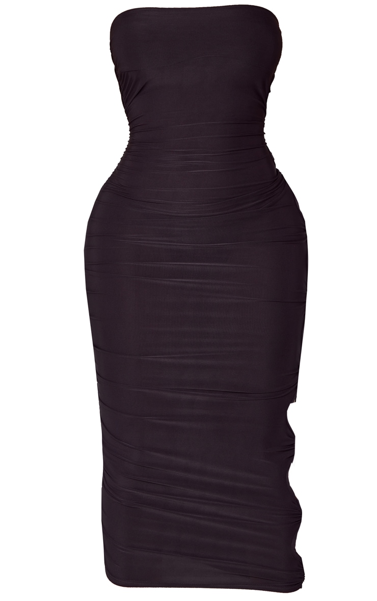 Shape Black Slinky Cut Out Side Ruched Midaxi Dress image 5