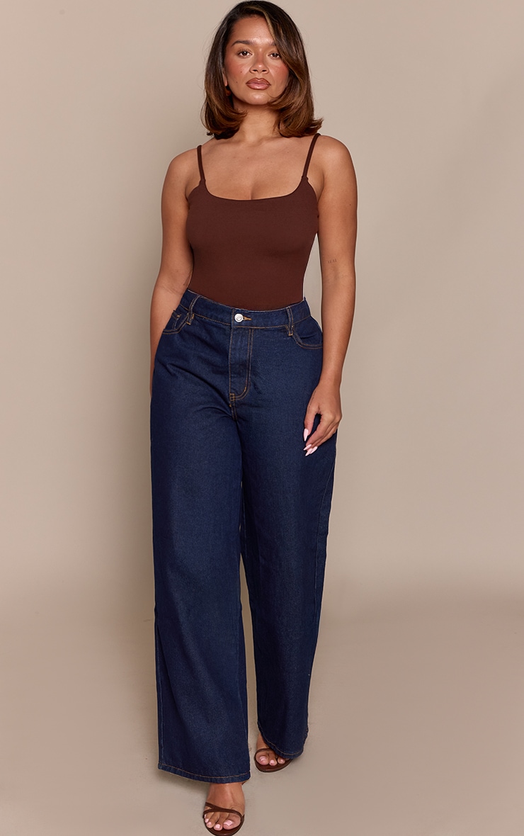 Shape Indigo Elastic Waistband Straight Leg Denim Jeans image 2