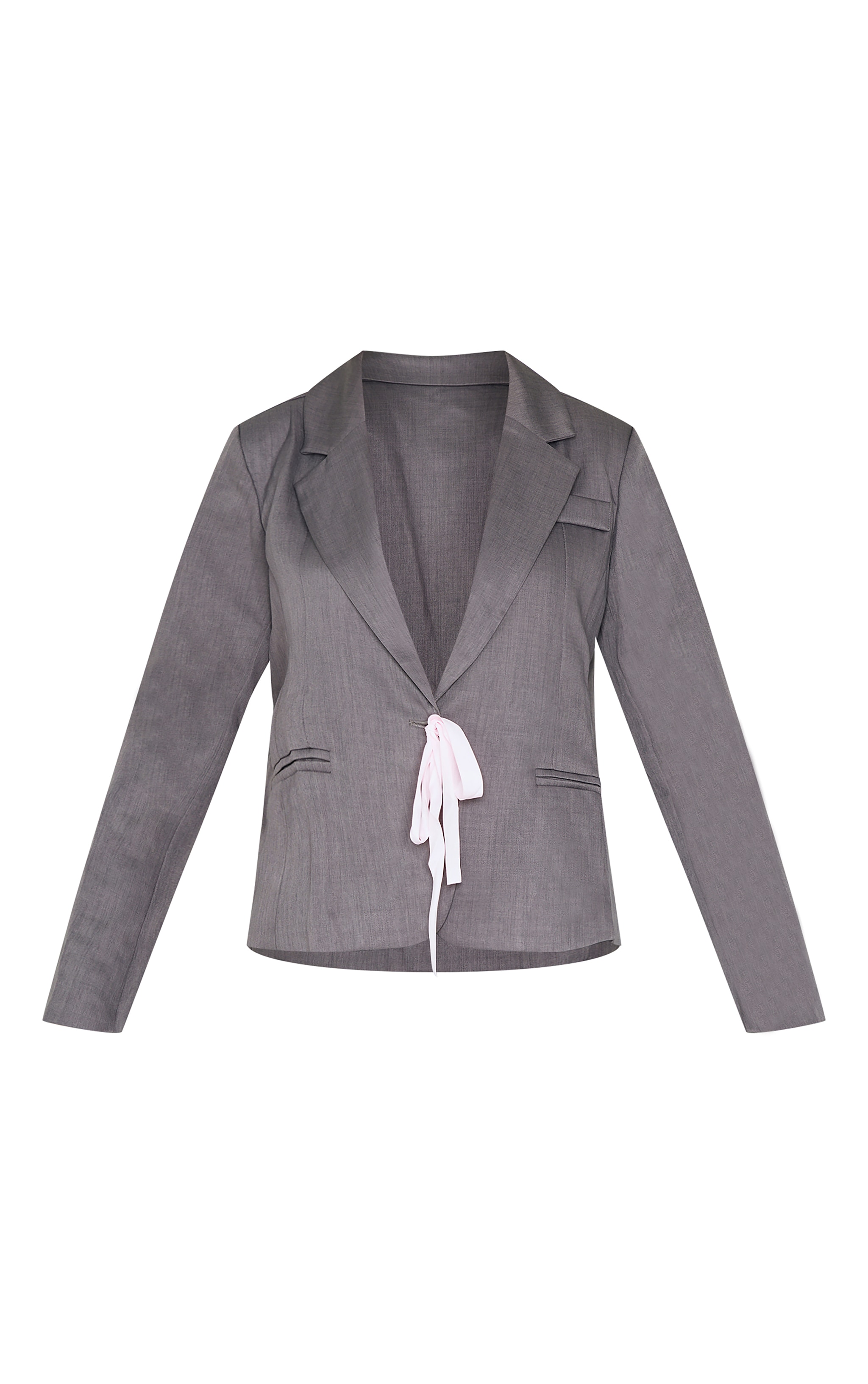 Grey Ribbon Detail Blazer image 5