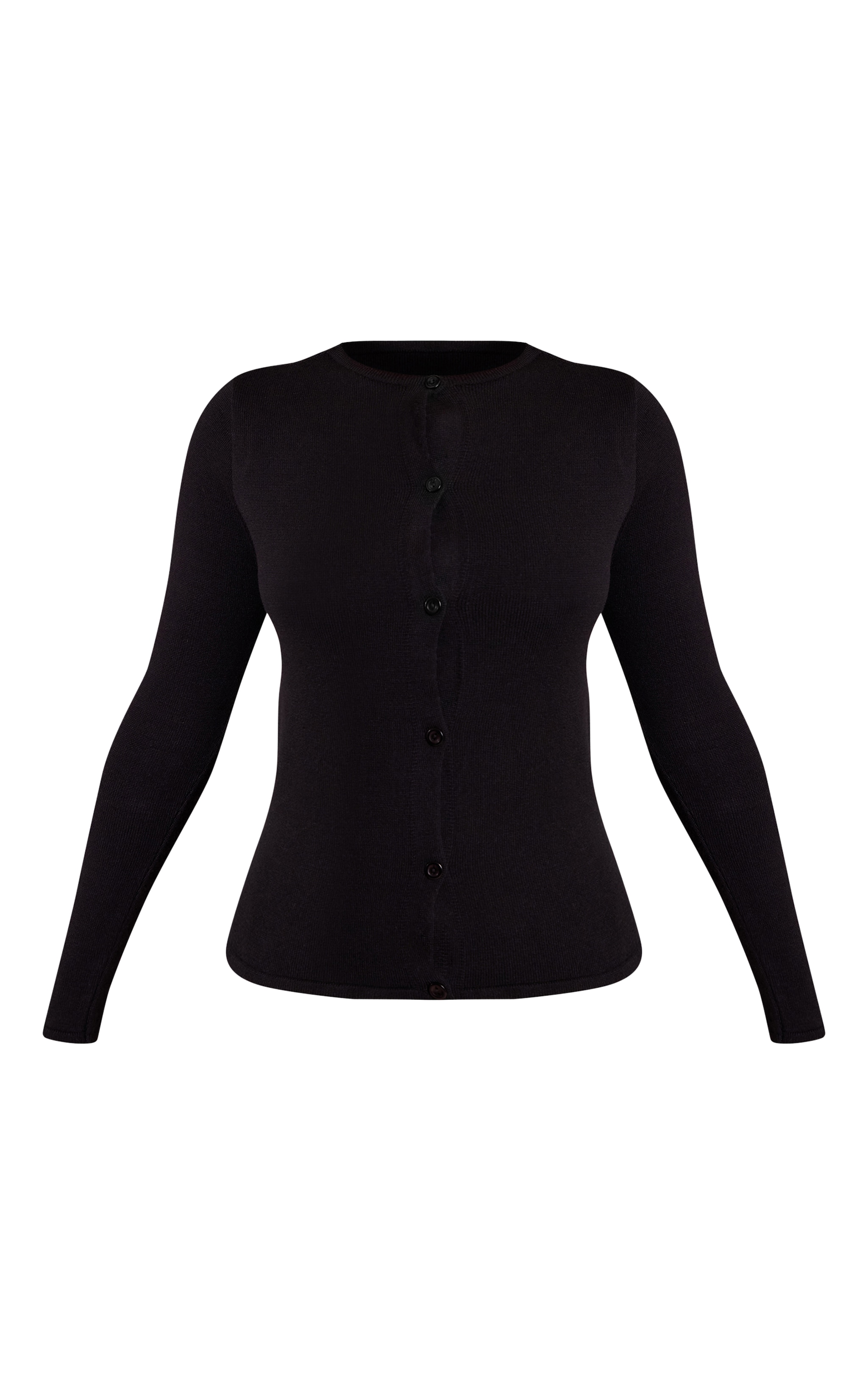 Petite Black Fine Knitted Longline Cardigan image 5