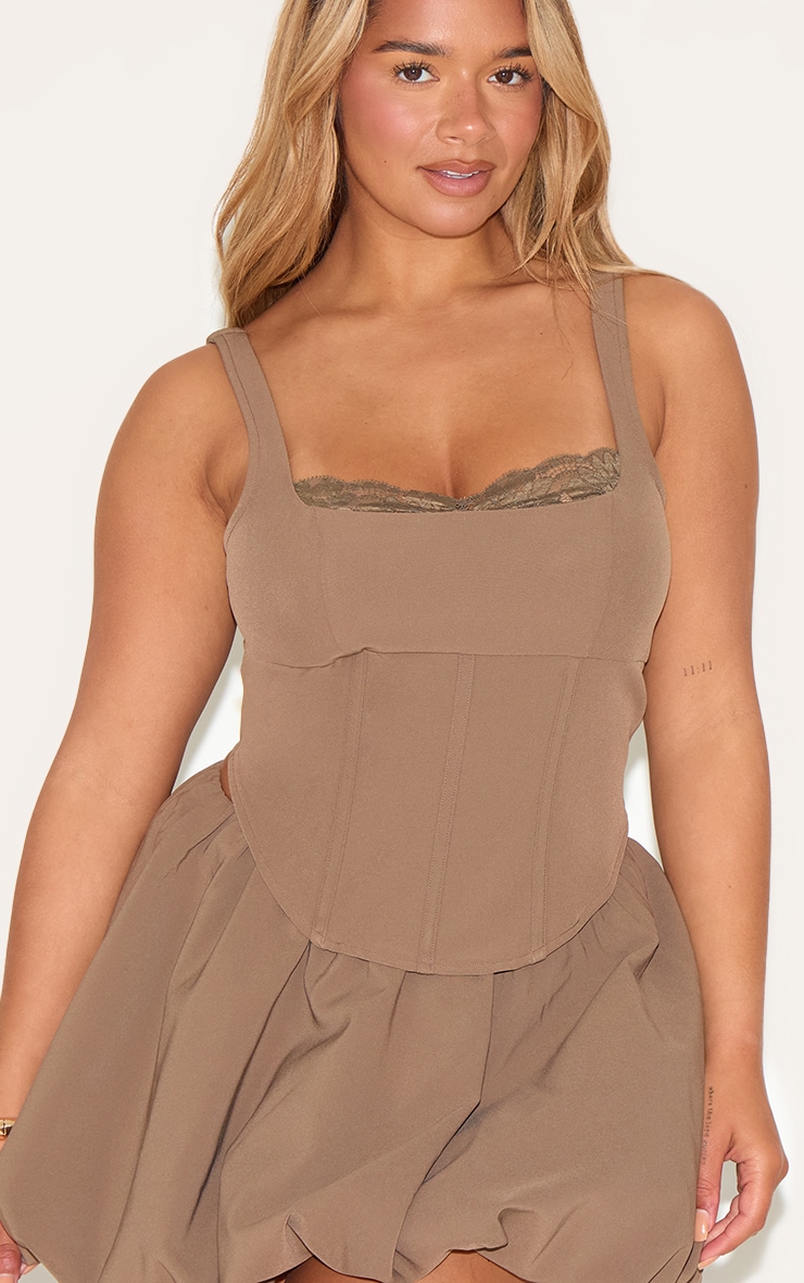Shape Mocha Tailored Puffball Mini Skirt image 5