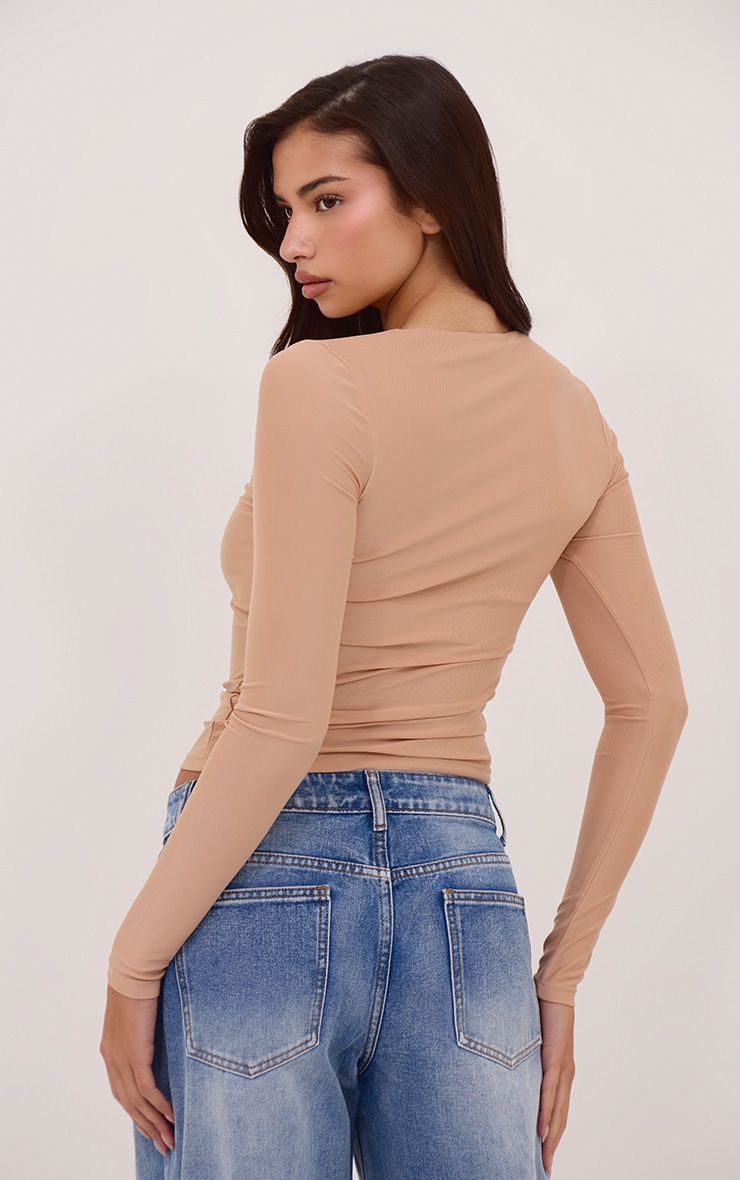 Vanilla Polyamide Longline T- Shirt image 2