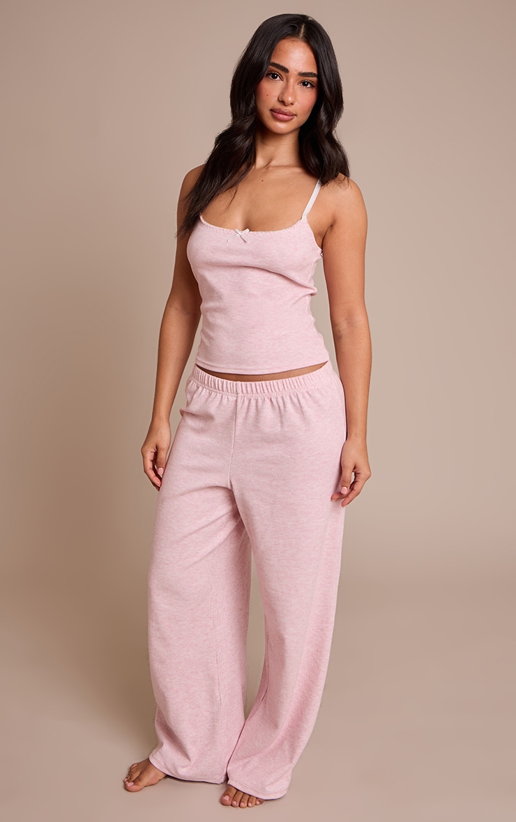 Petite Red Stripe Super Soft PJ Pant and Cami Set image 1