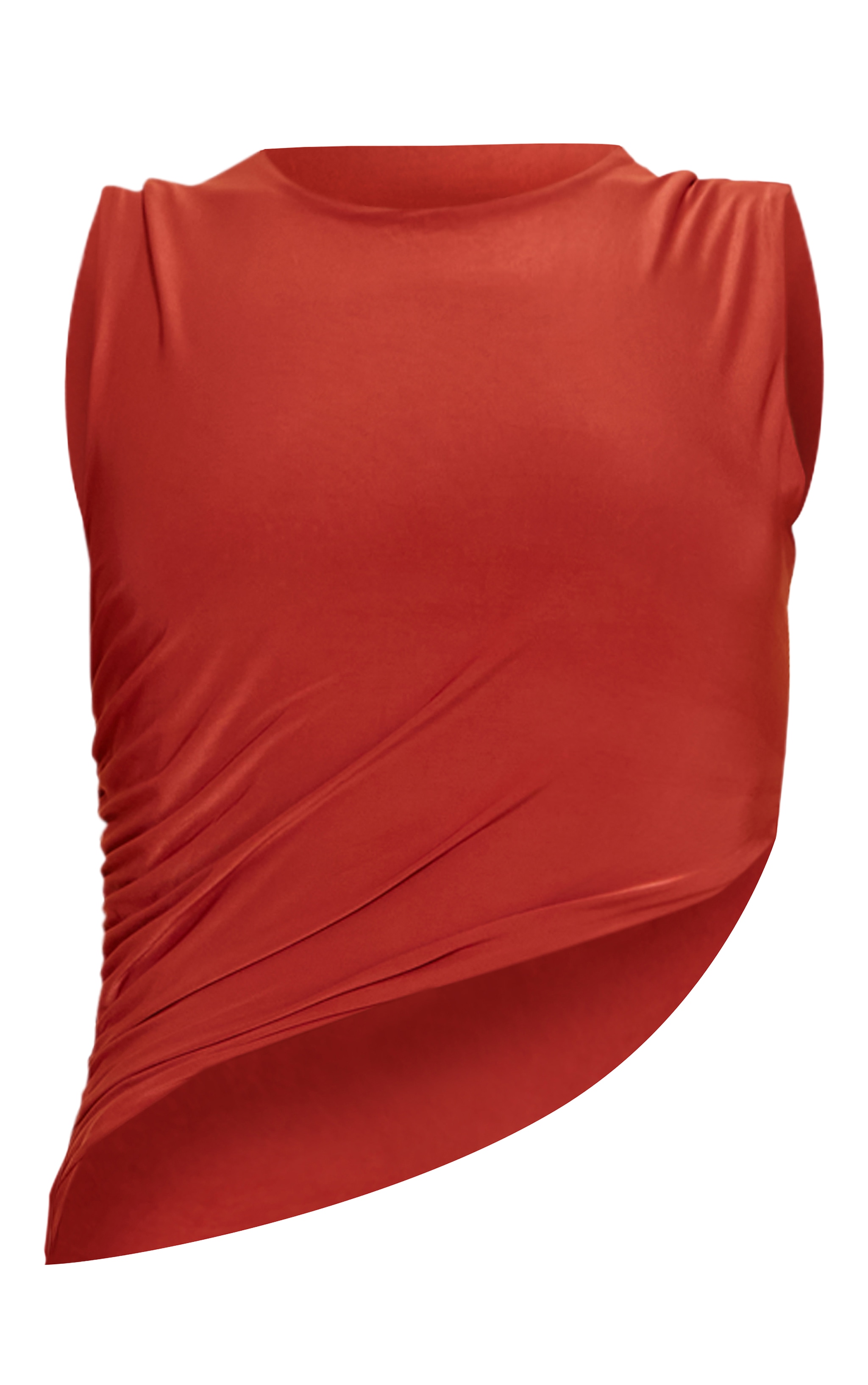 Orange Double Layer Slinky Cut Out Maxi Dress image 5