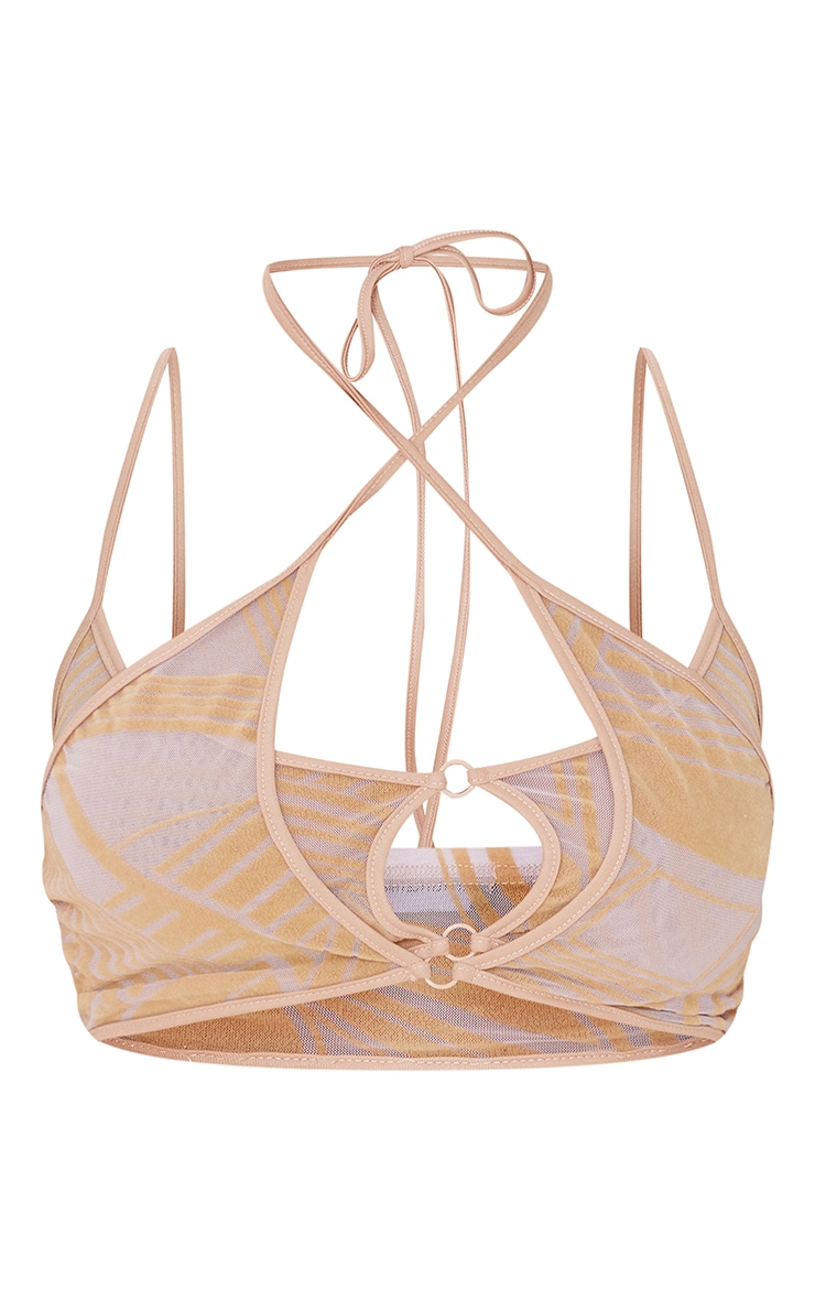 Stone Flock Cut Out Crop Top image 5