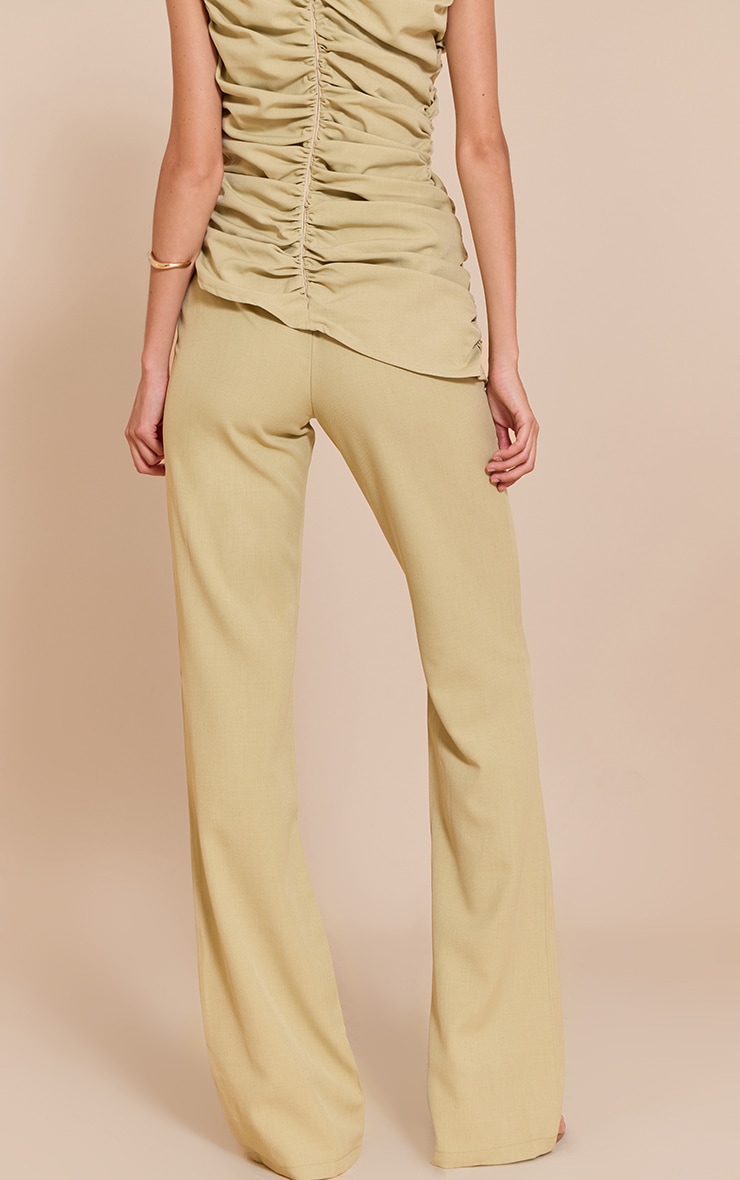 PLT Label Green Tailored Straight Leg Pant image 3