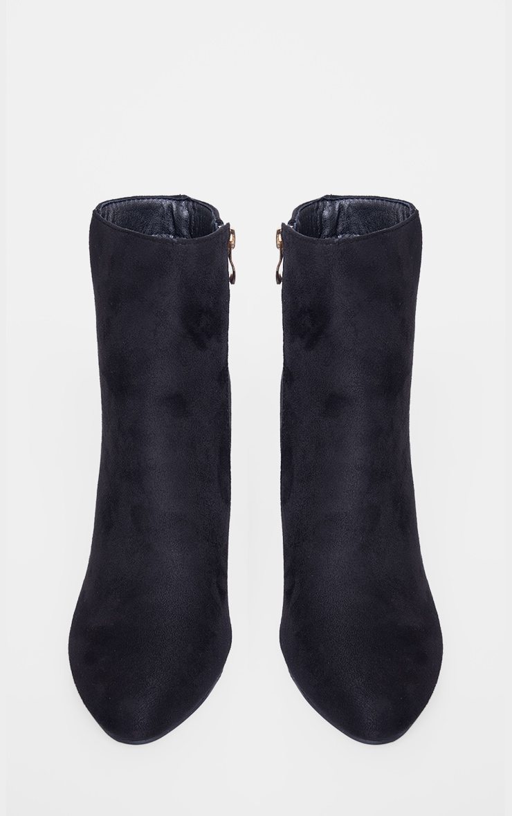 behati black faux suede ankle boots