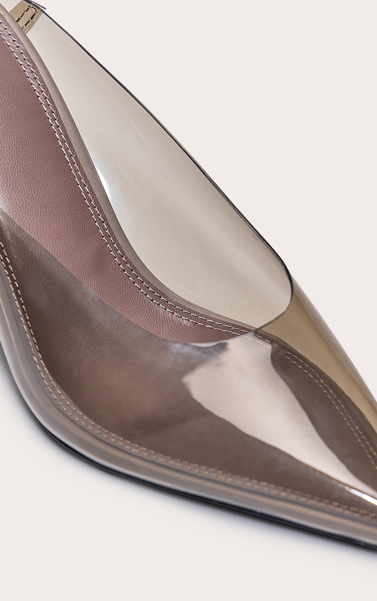 Smokey Chocolate Perspex Heeled Mule image 5