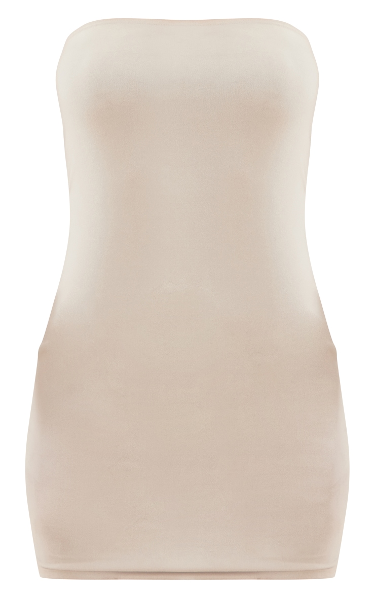 Stone Suede Bandeau Bodycon Dress image 5