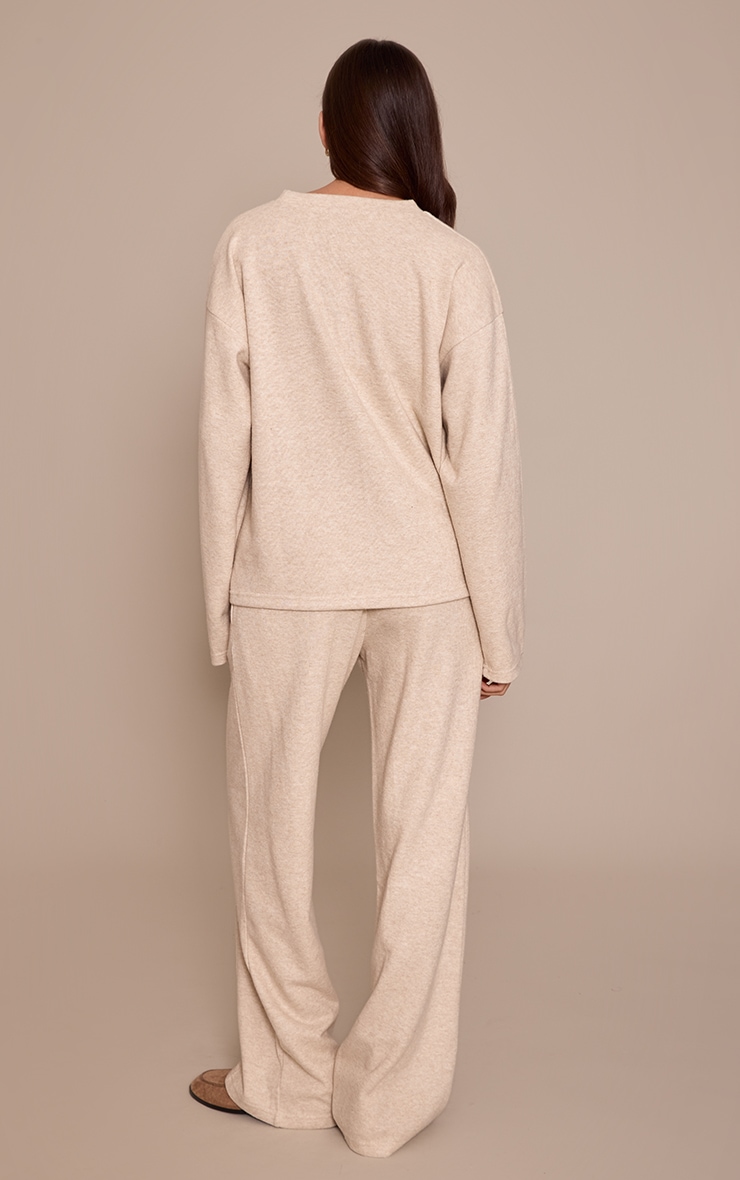 Mocha Soft Rib Straight Leg Joggers image 3