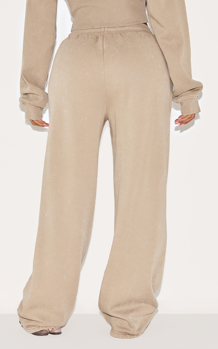 Shape Mocha Sweat Seam Detail Wide Leg Track Pants image 3