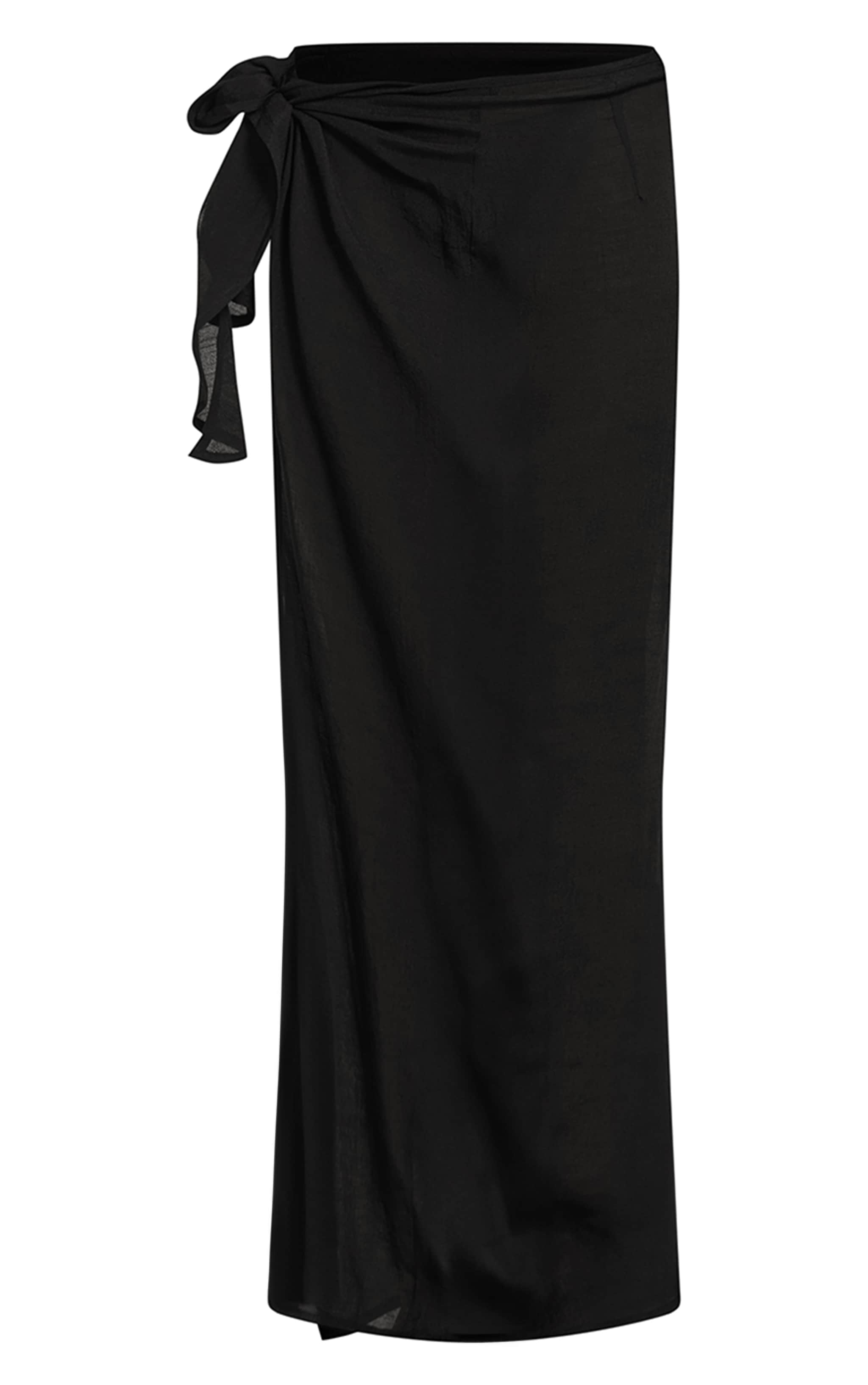 Black Linen Look Beach Sarong image 5
