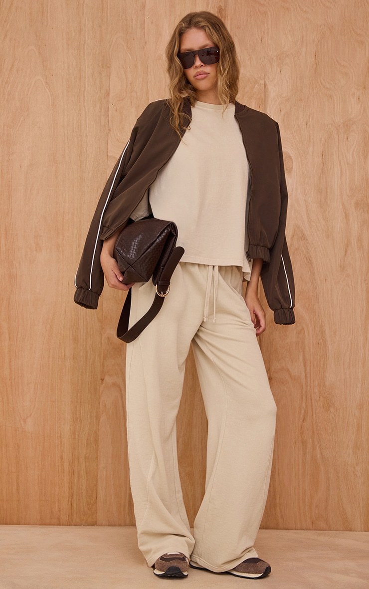 Oatmeal Acid Wash Oversized Boxy Tshirt image 3