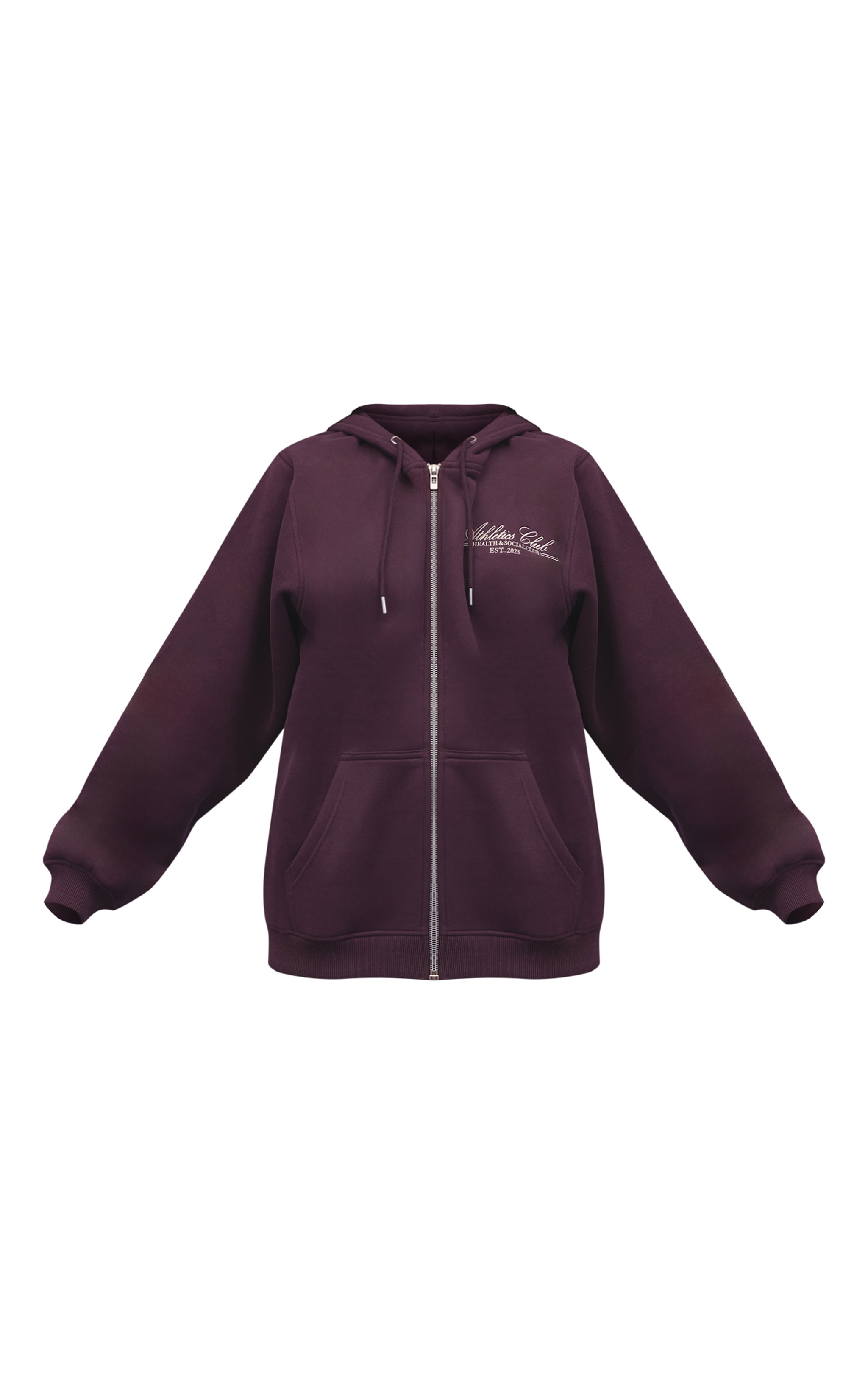 Plum Athletics Club Cotton Fleece Oversized Full Zip Hoodie image 5