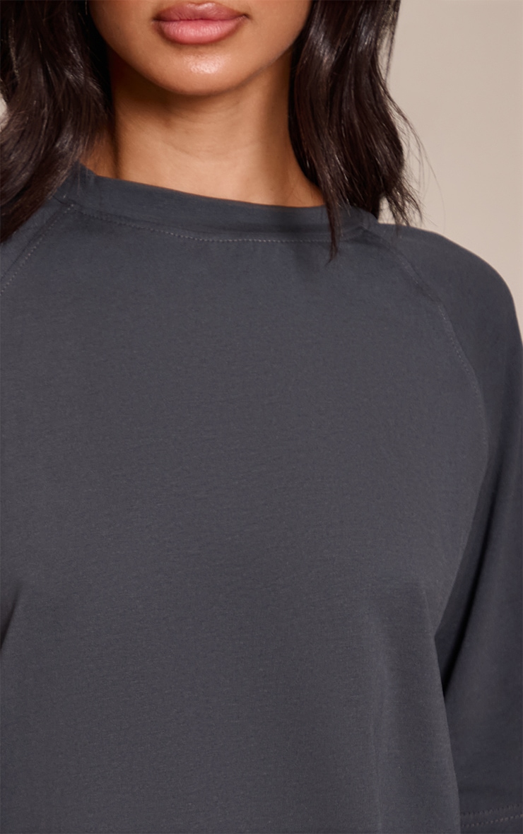 Petite Charcoal Oversized T-shirt image 4