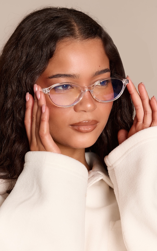 Clear Skinny Oval Blue Light Readers