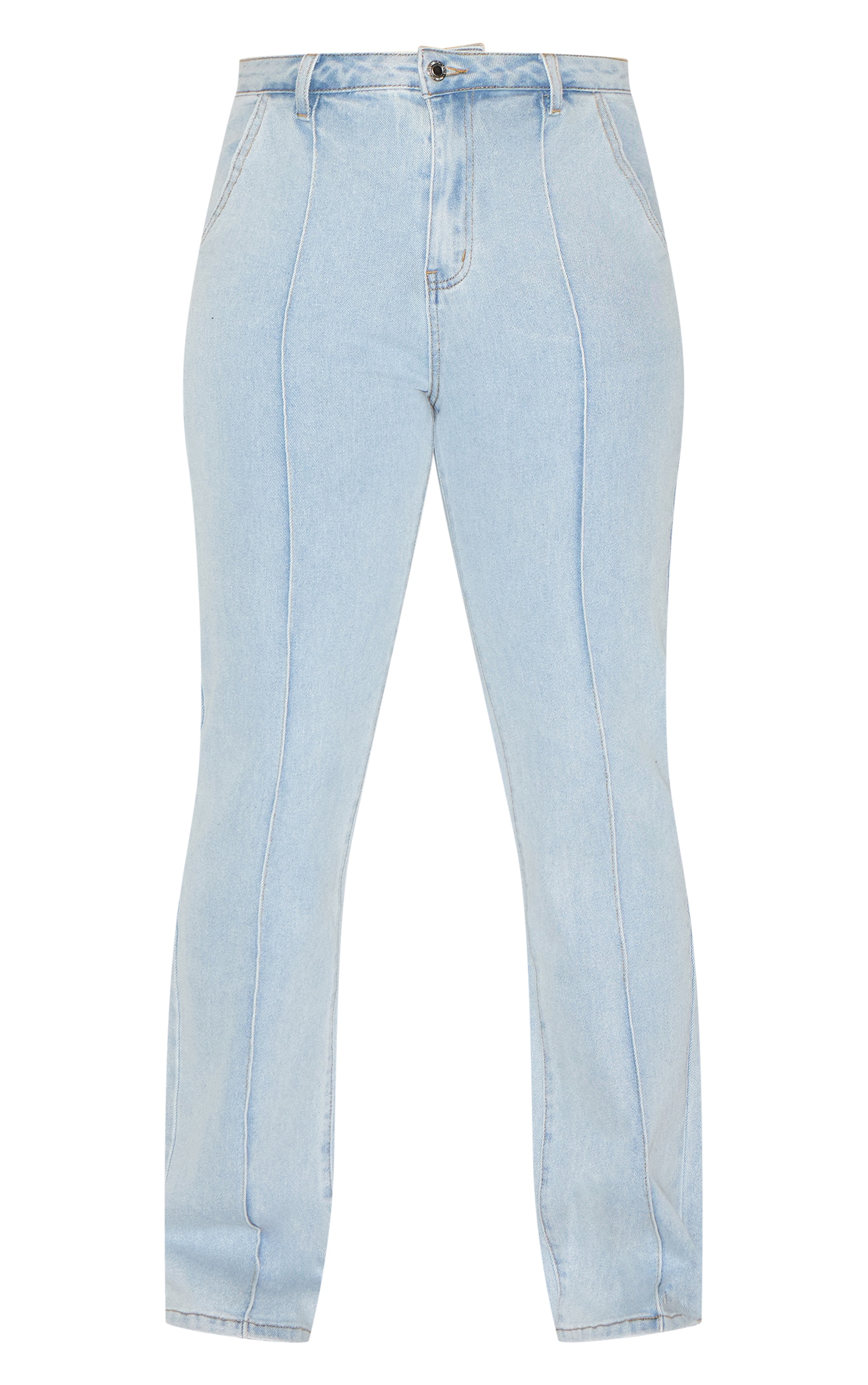 Shape Light Blue Stretch Denim Highwaisted Pintuck Adjustable Back Detail Jeans image 5