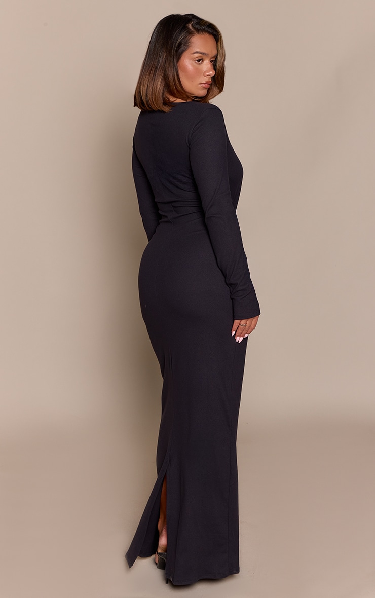 Shape Black Soft Touch Square Neck Maxi Dress image 2