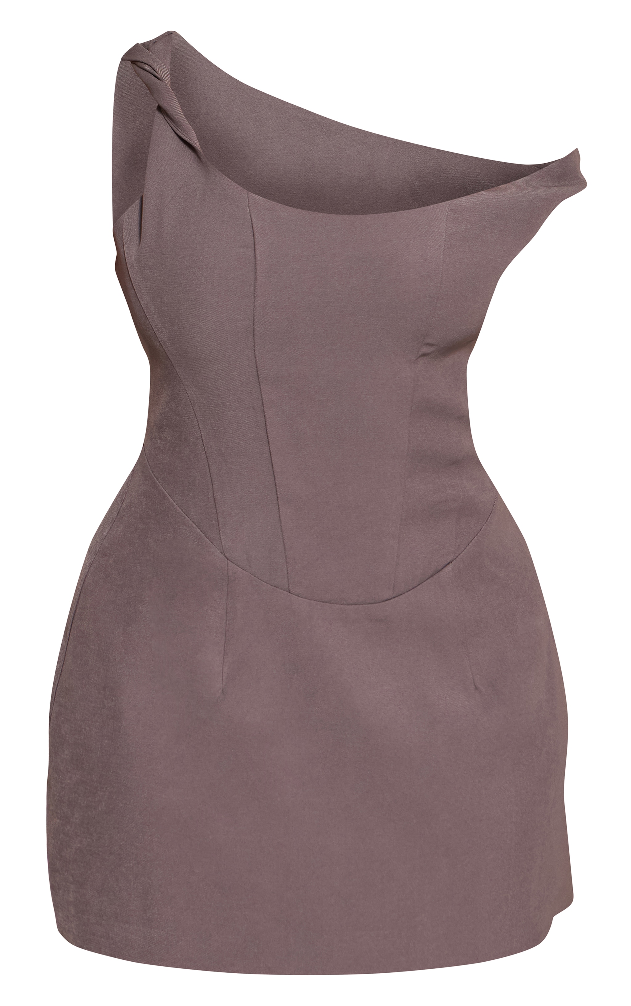 Shape Charcoal Off Shoulder Woven Corset Mini Dress image 5