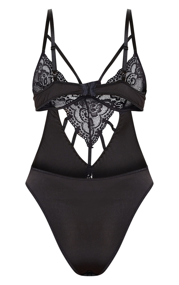 Black lace panel cut out body for beginners online