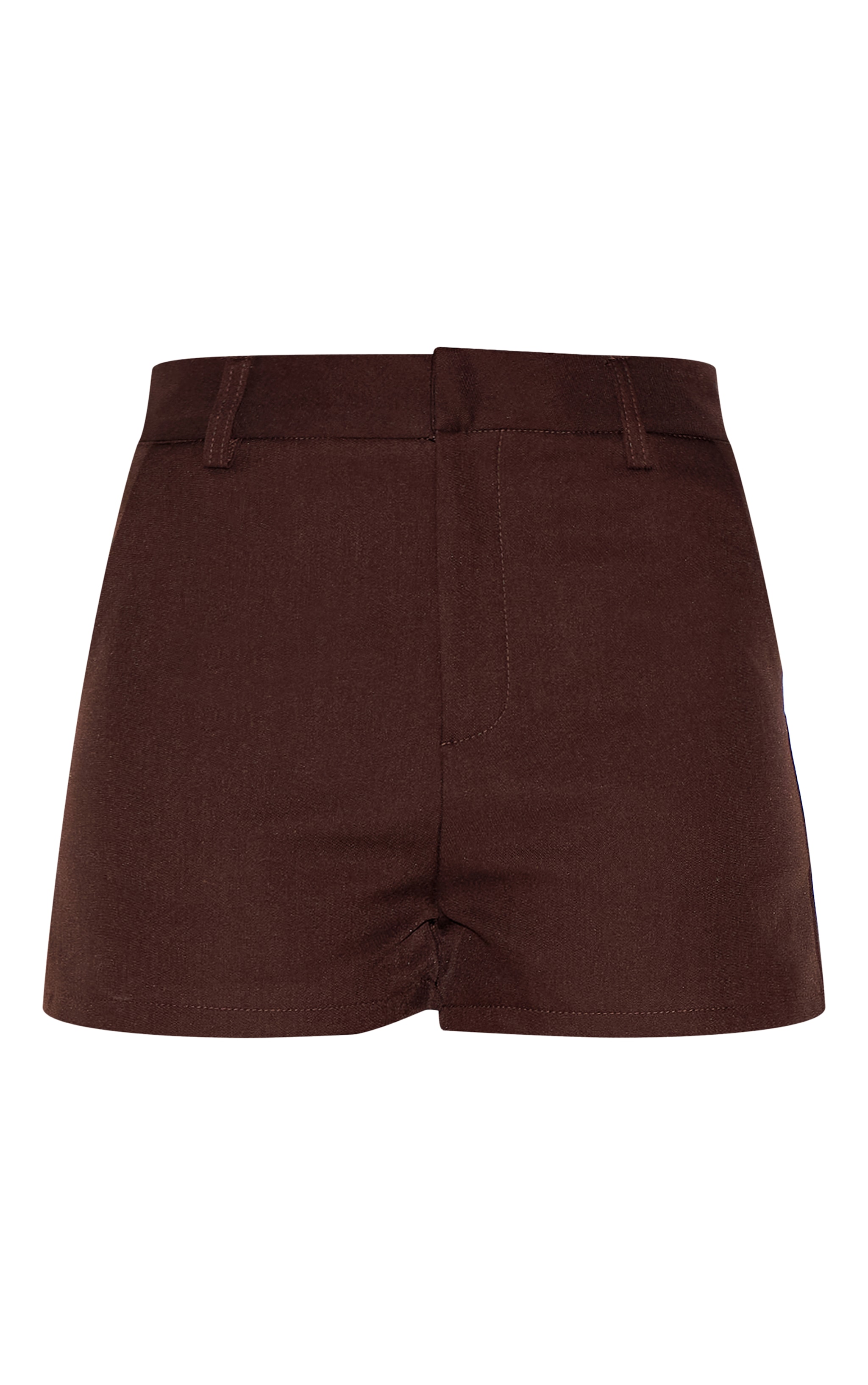 Short de tailleur chocolat profond à taille mi-haute image 6