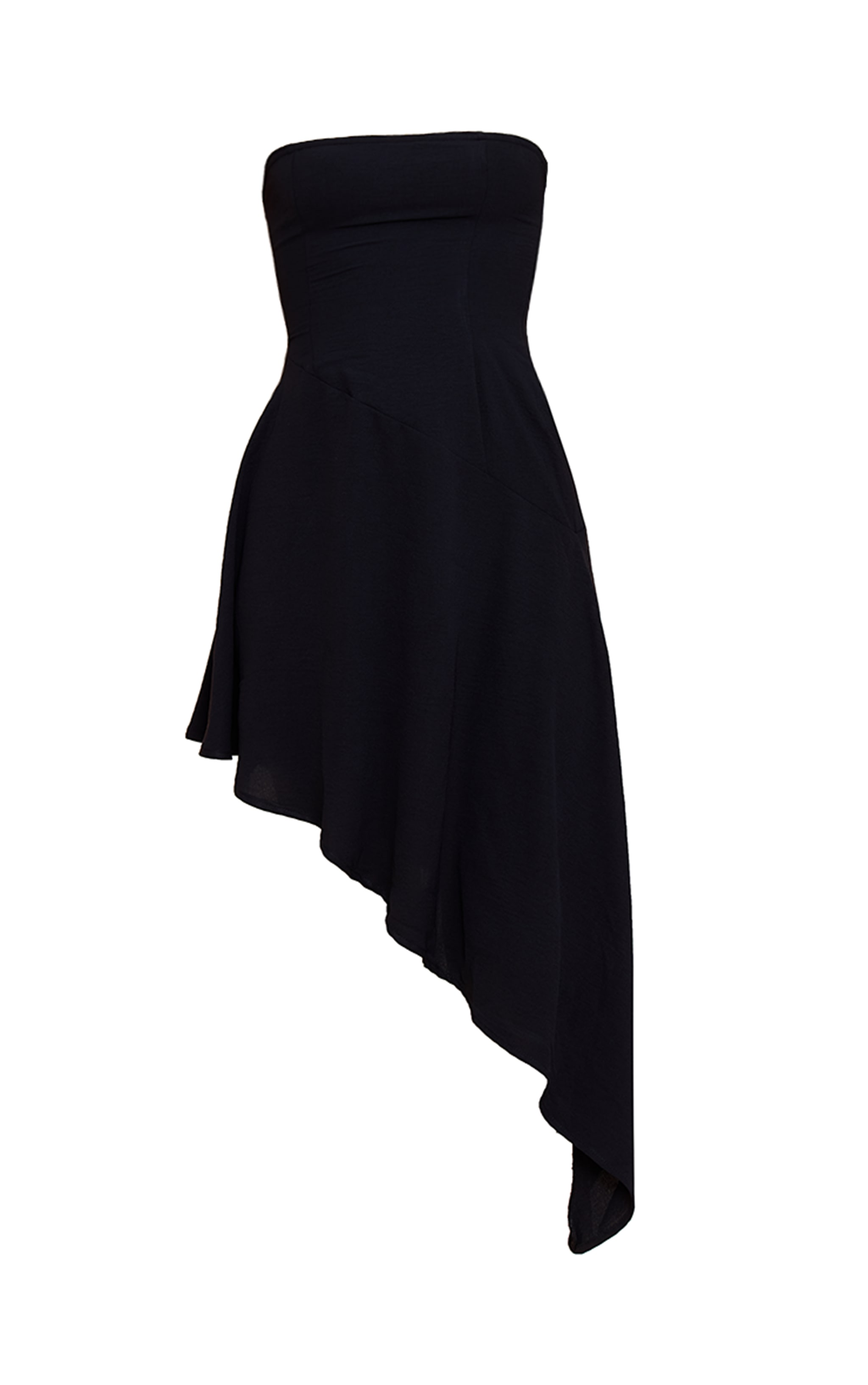 Robe bustier mi-longue texturée noire image 5