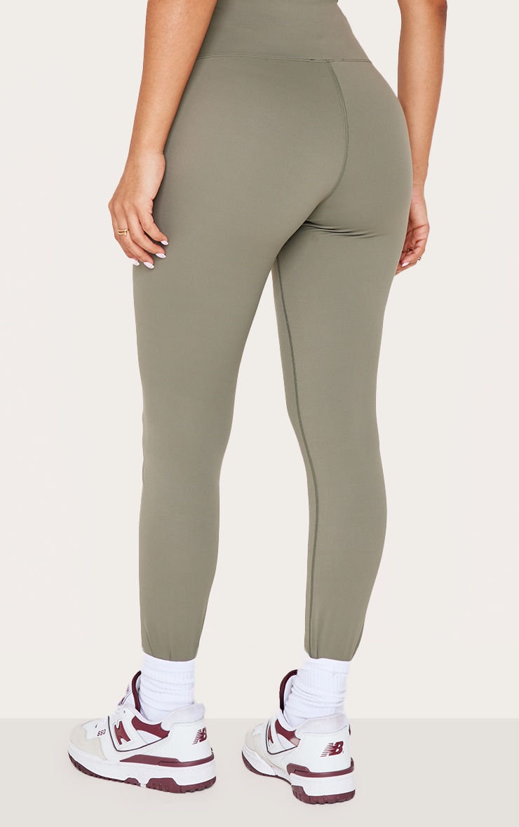 Petite Olive Sculpt Wrap Waist Gym Leggings image 3